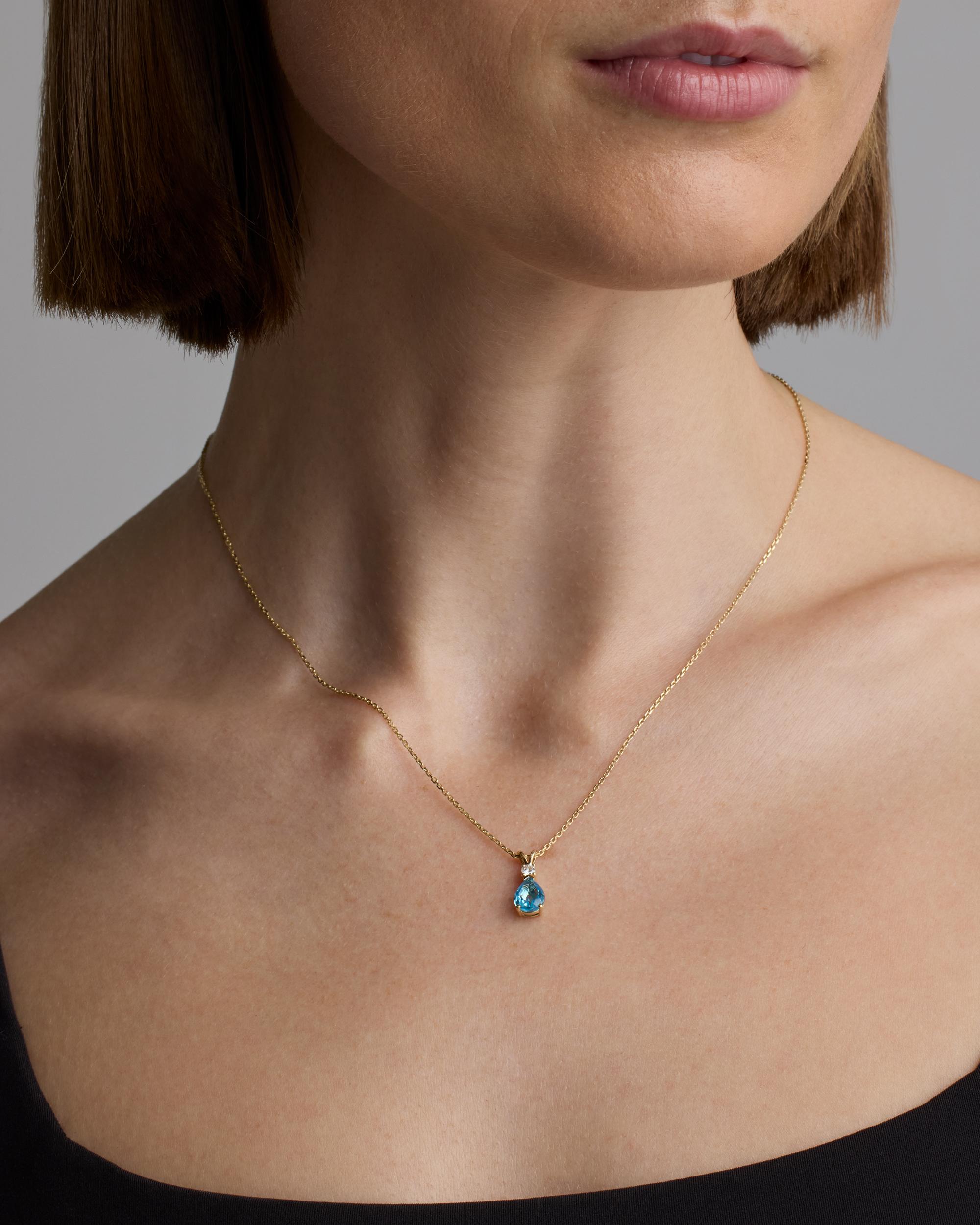 Quince | Women's 14K Gold Diamond & Semi-Precious Gemstone Drop Necklace Product Image