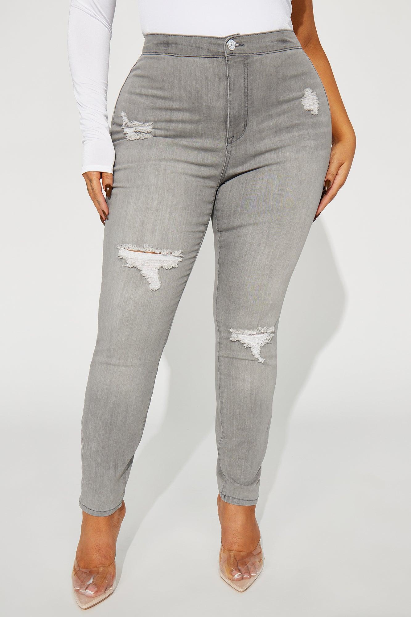 In The Night High Rise Skinny Jeans - Grey Product Image