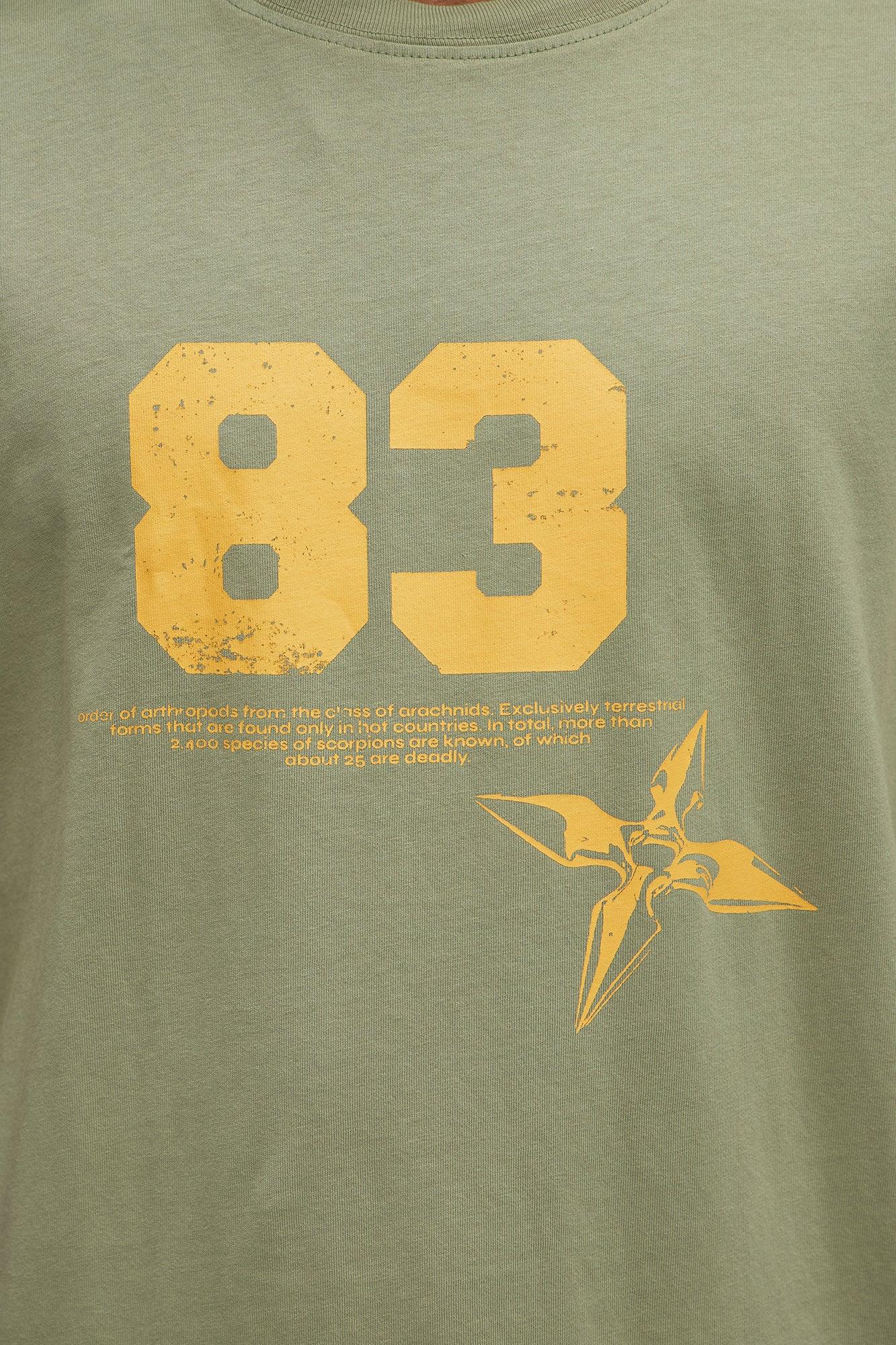 Fearless 83 Oversized Short Sleeve Tee - Olive Product Image