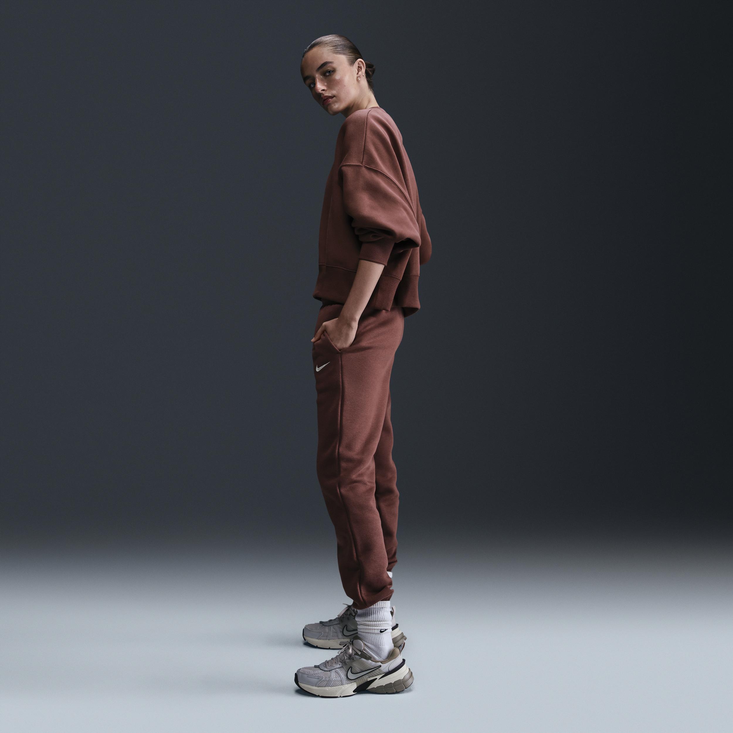 Womens Nike Sportswear Phoenix Fleece Mid-Rise Sweatpants | FZ7626-218 Product Image