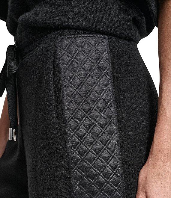 DKNY by Donna Karan Coordinating Mixed Media Hacci Mare Wide Leg Pants Product Image