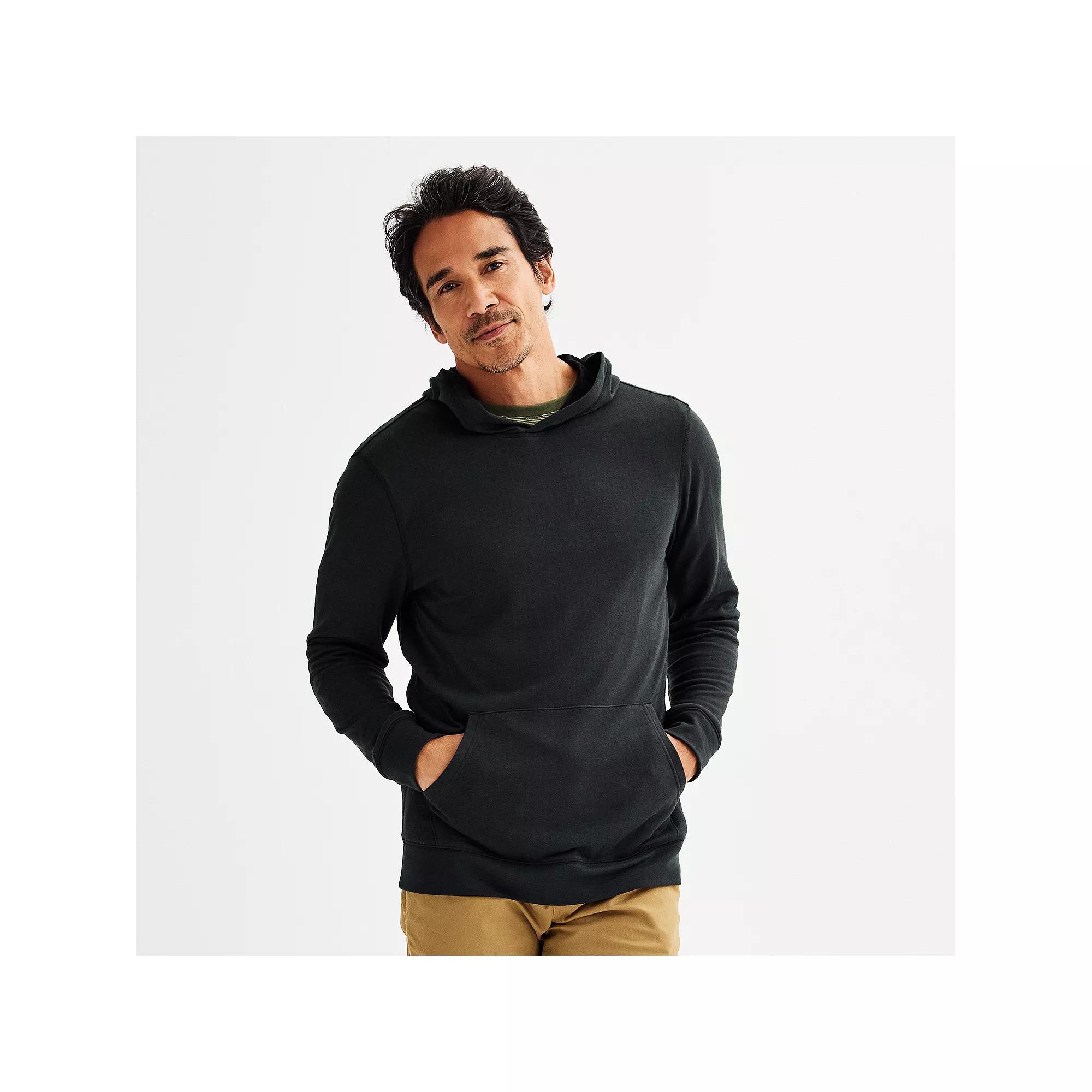 Men's Sonoma Goods For Life® Double-Knit Hoodie, Size: XXL, Black Product Image