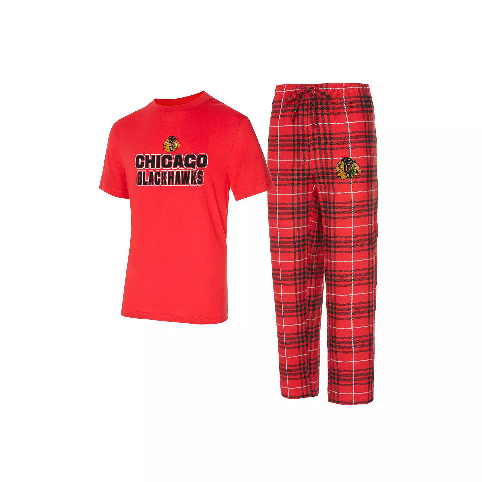 Men's Concepts Sport Carolina Hurricanes Vector T-Shirt & Pants Sleep Set, Size: Medium, Red Product Image