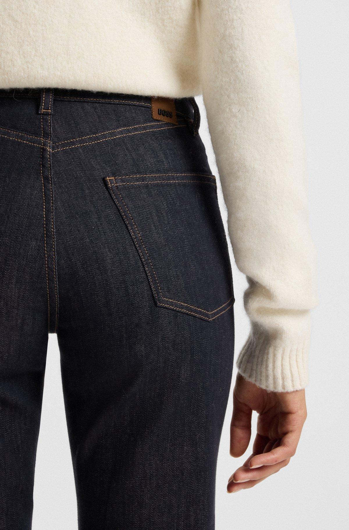 Slim-fit jeans in washed indigo stretch denim Product Image