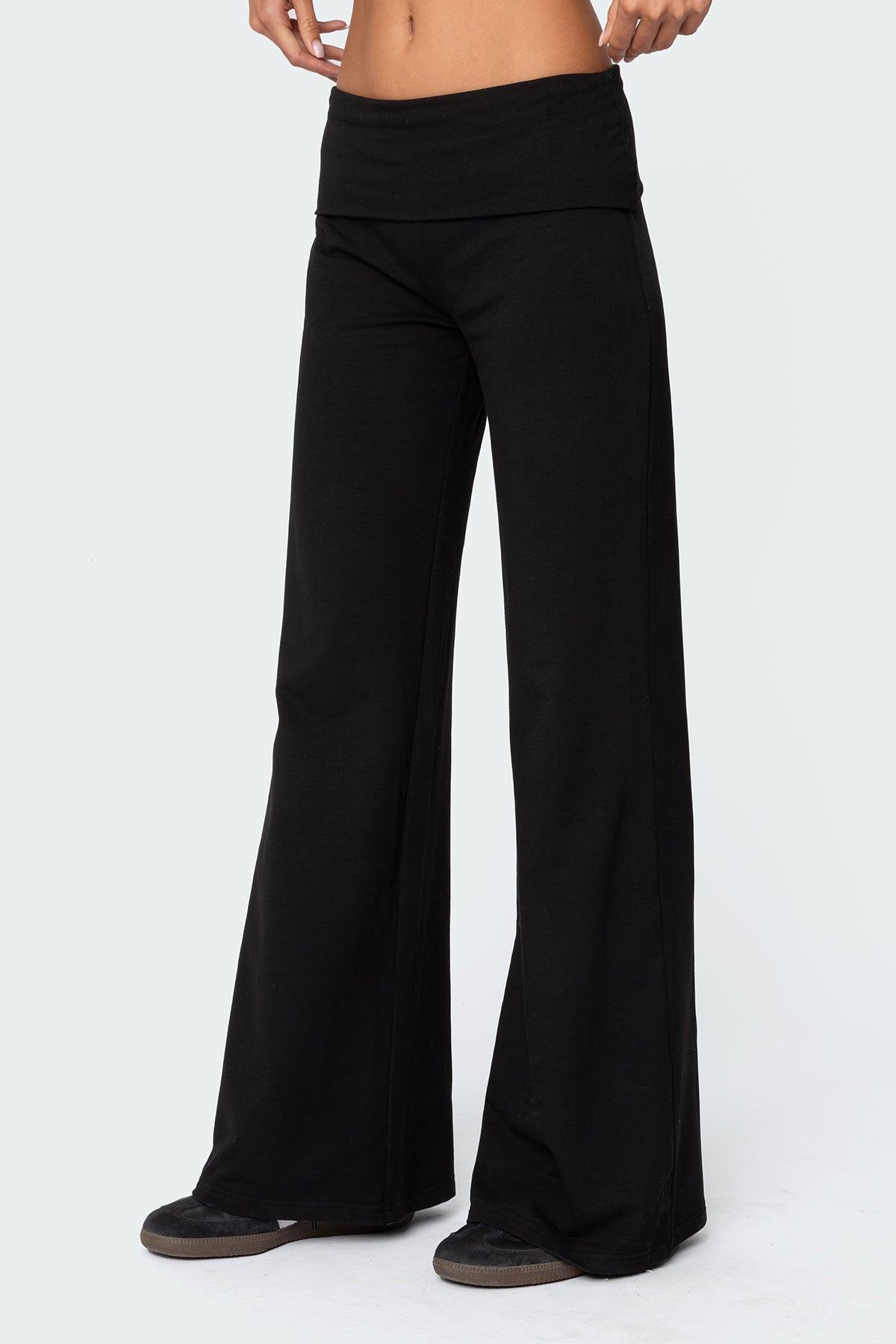 Wide Leg Foldover Pants Product Image