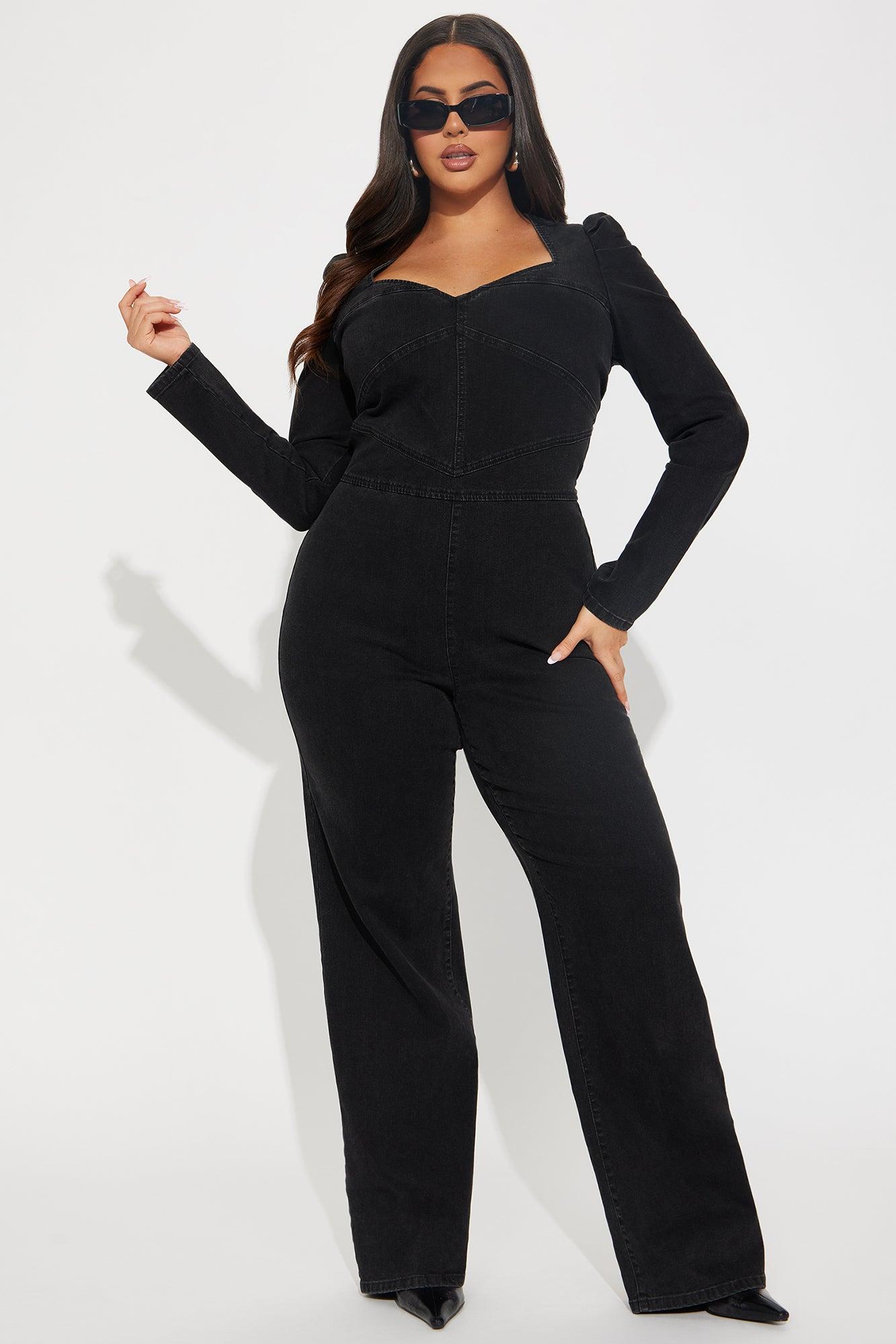 Sabrina Denim Jumpsuit - Black Product Image