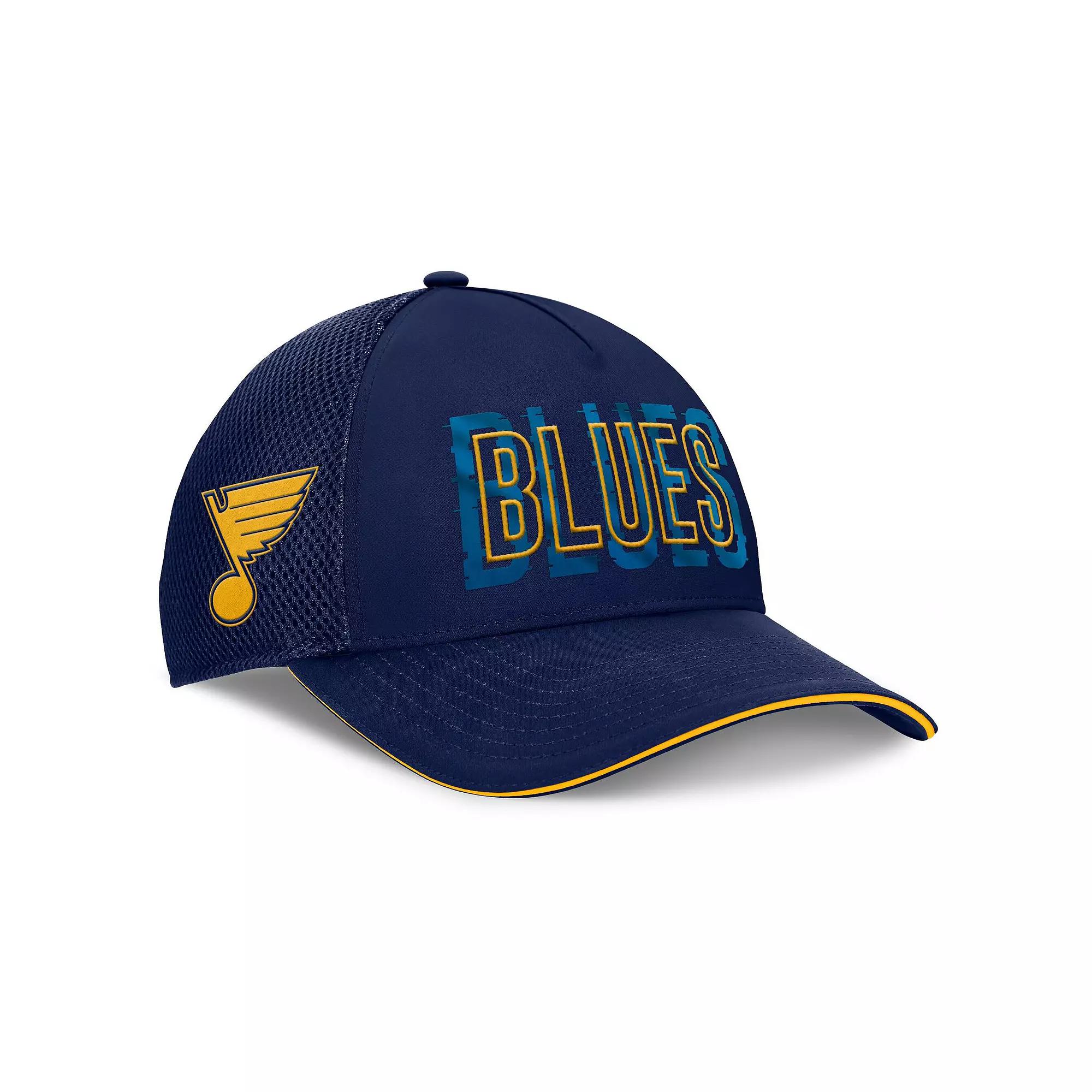 Men's Fanatics Navy St. Louis Blues Fundamental Flex Hat,  Product Image