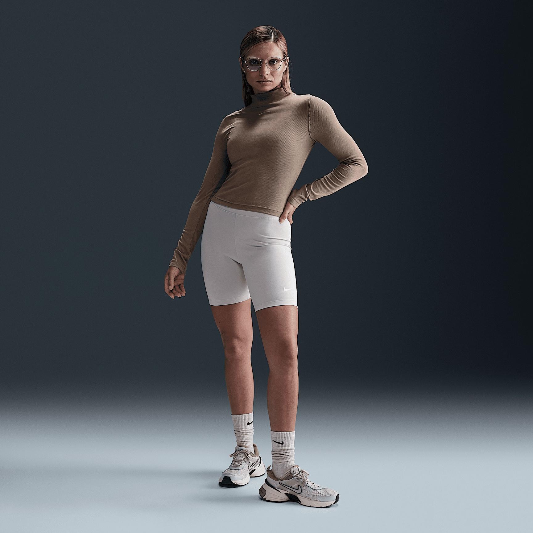 Nike Sportswear Essential Women's Ribbed Mock-Neck Long-Sleeve Top Product Image