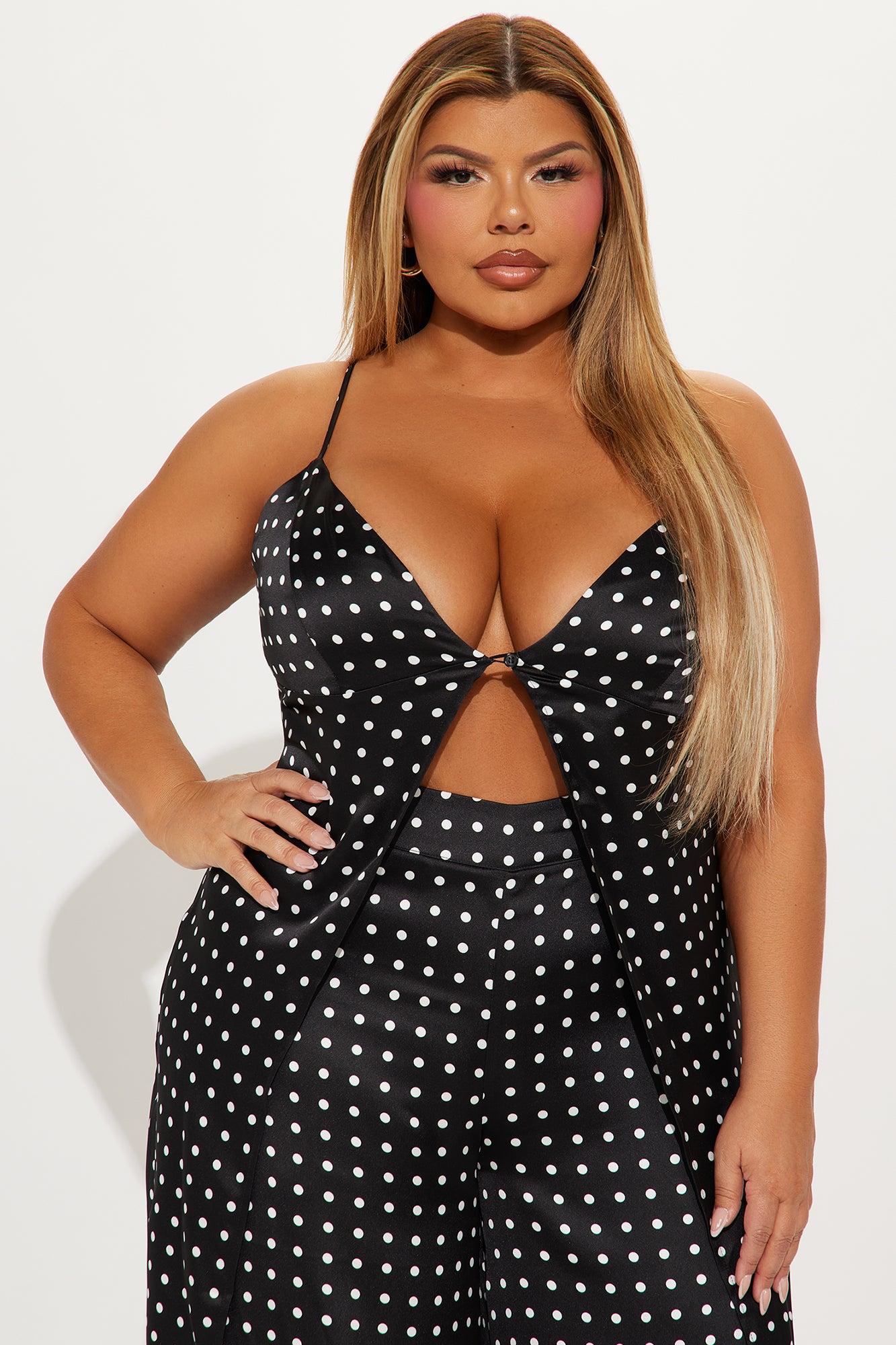Monica Polka Dot Pant Set - Black/White Product Image