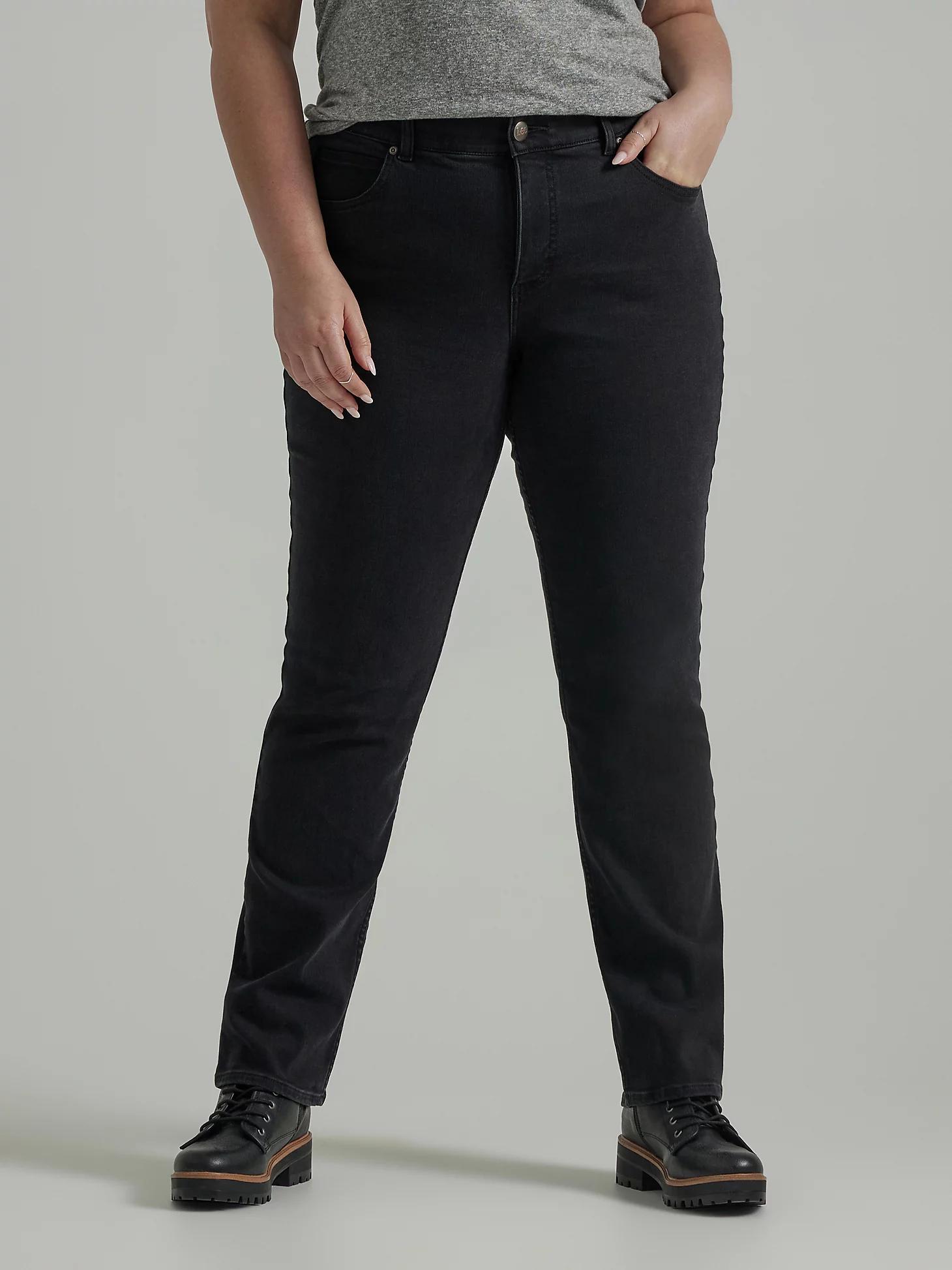 Women's Ultra Lux Comfort with Flex Motion Straight Jean (Plus) | Women's Jeans | Lee® Product Image