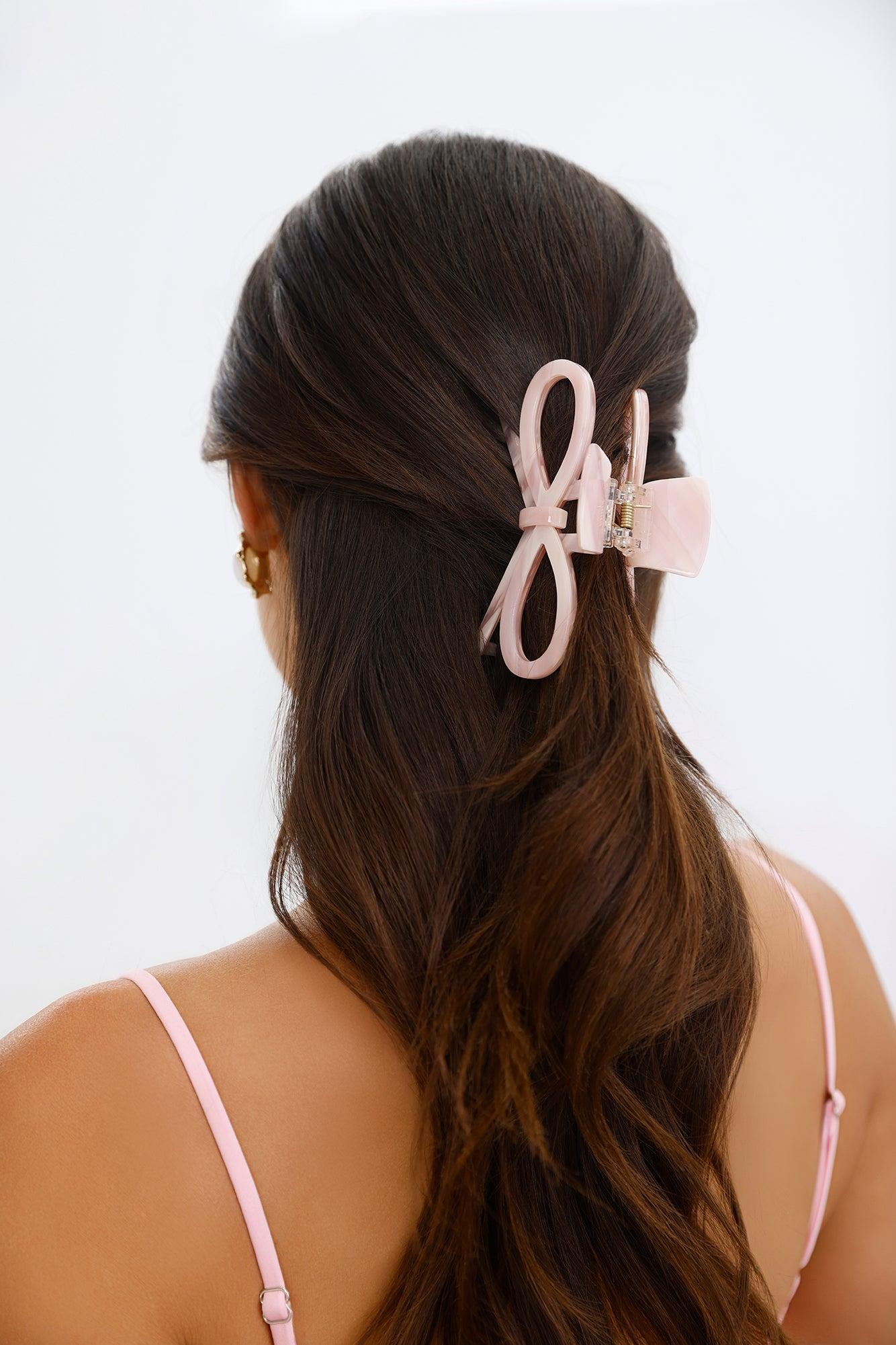 Pretty Bow Claw Clip Pink Product Image