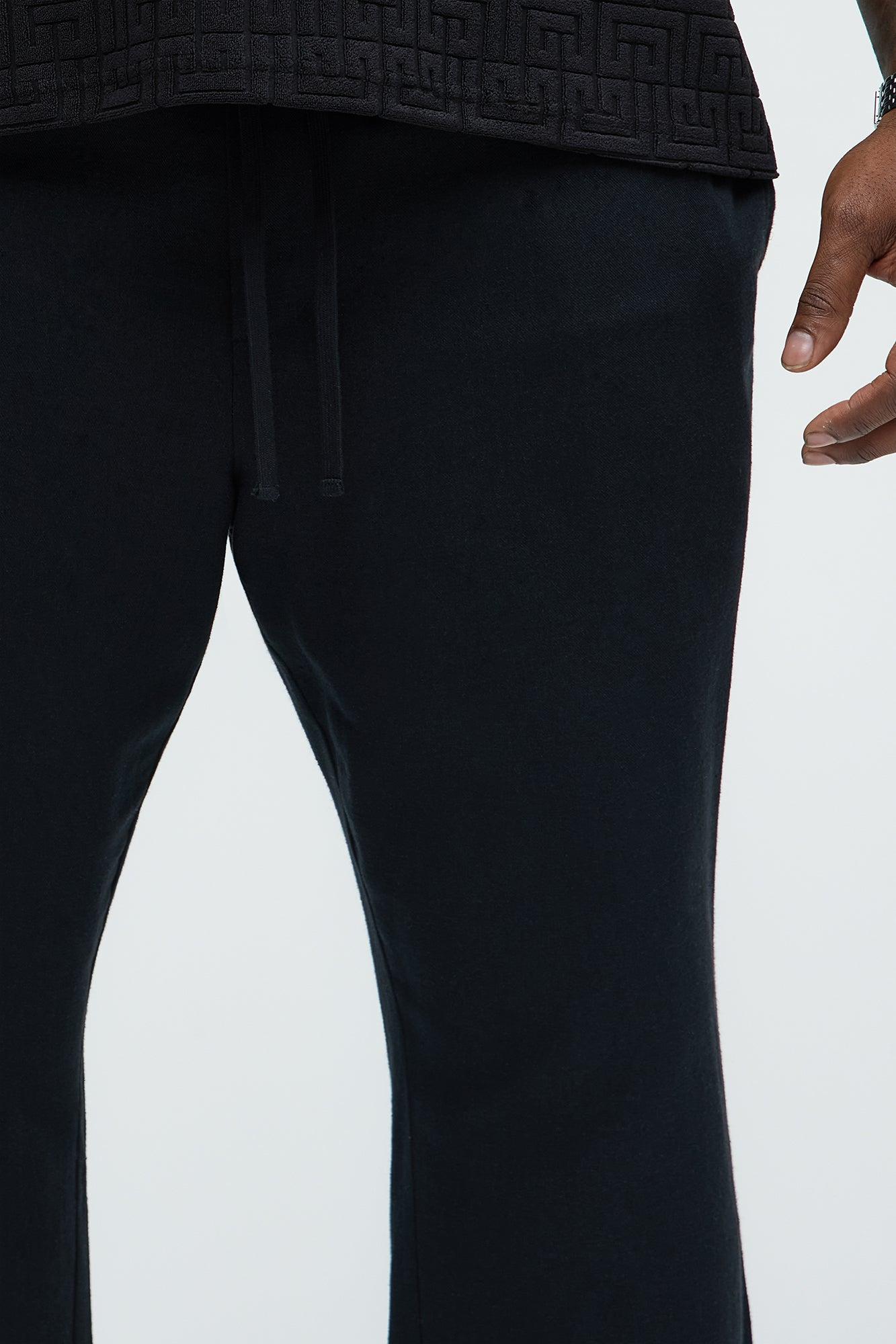 Bahamas Linen Slim Pull On Pants - Black Product Image