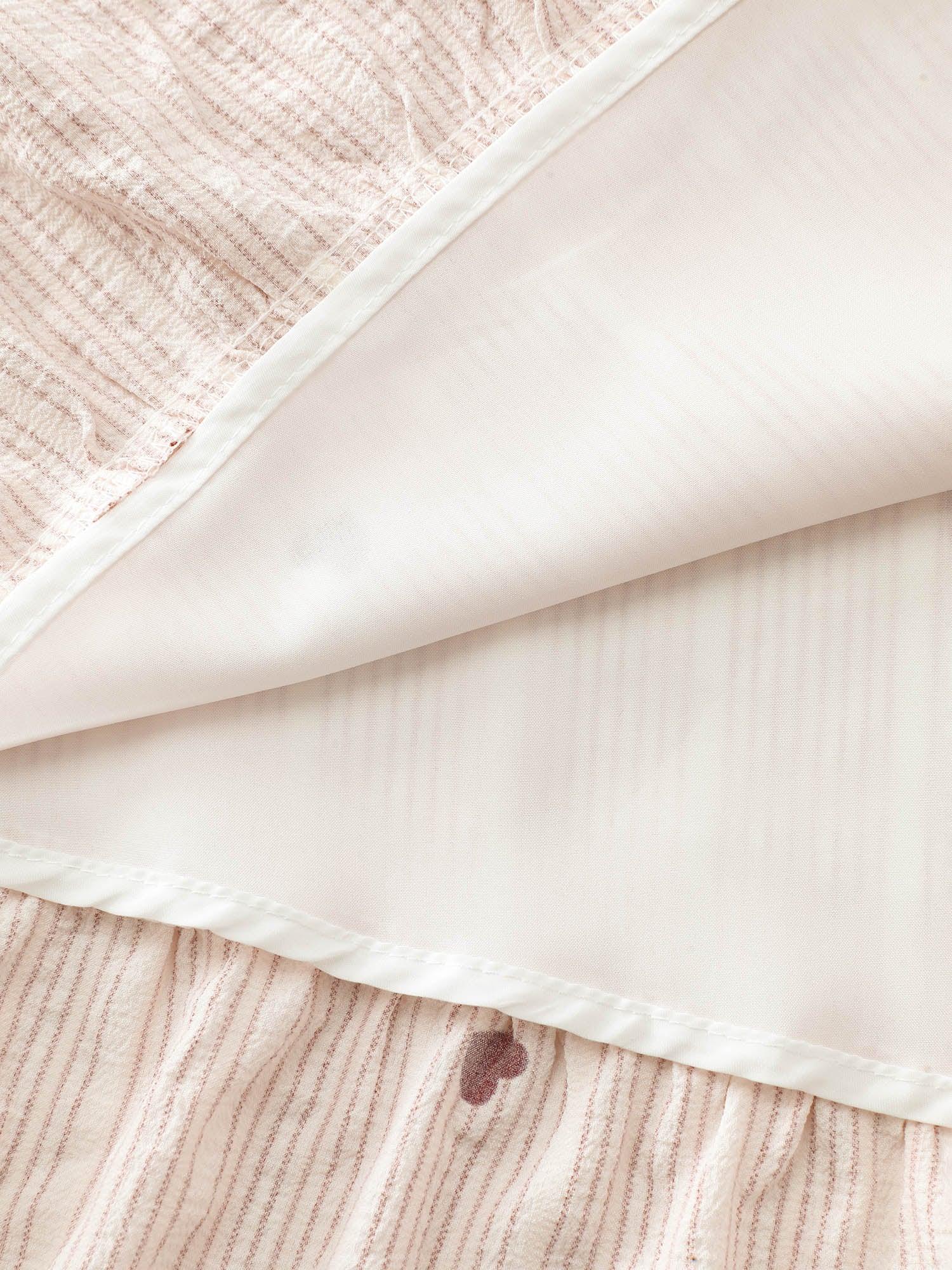 Romantic Ruffled Sleeve Pleated Waist Midi Dress Female Product Image