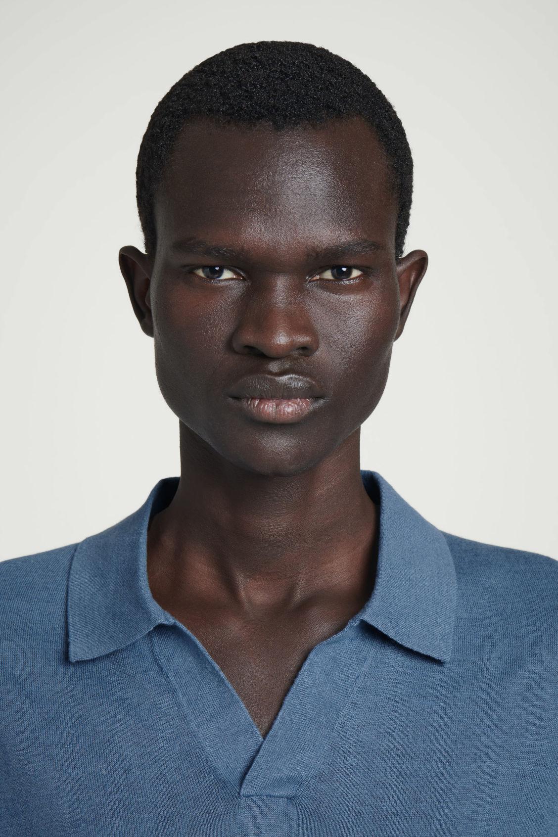 KNITTED LINEN POLO SHIRT Product Image