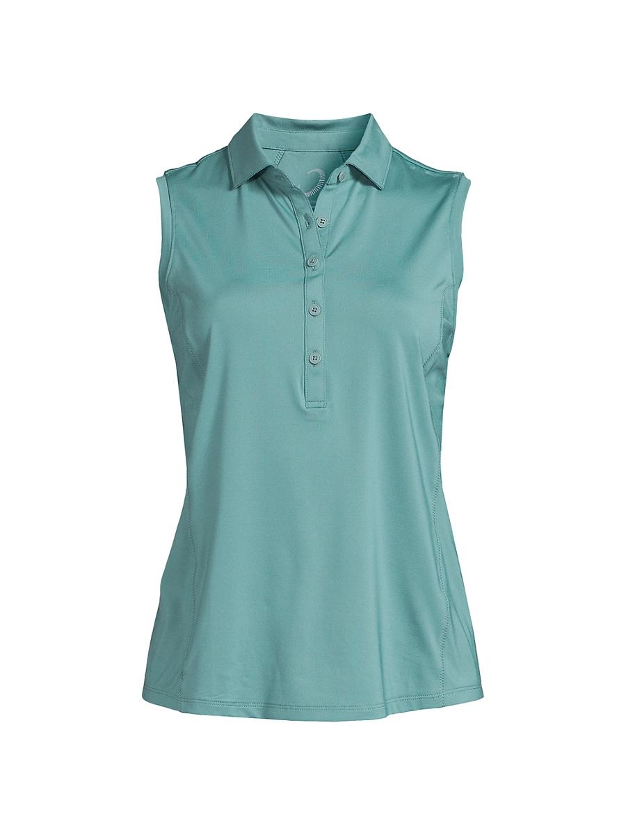 Womens Tae Sleeveless Polo Top Product Image
