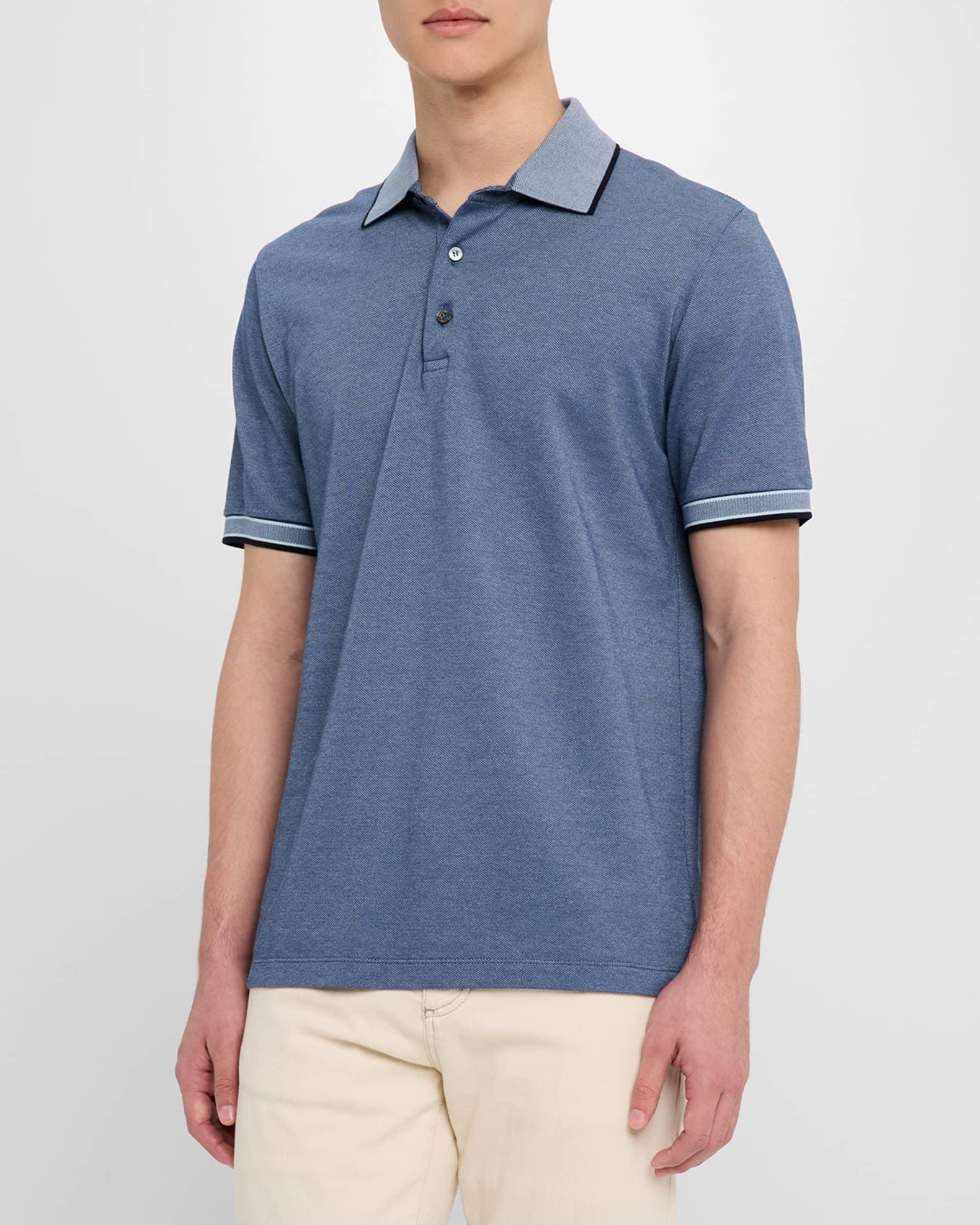 Men's Cotton Pique Polo Shirt Product Image