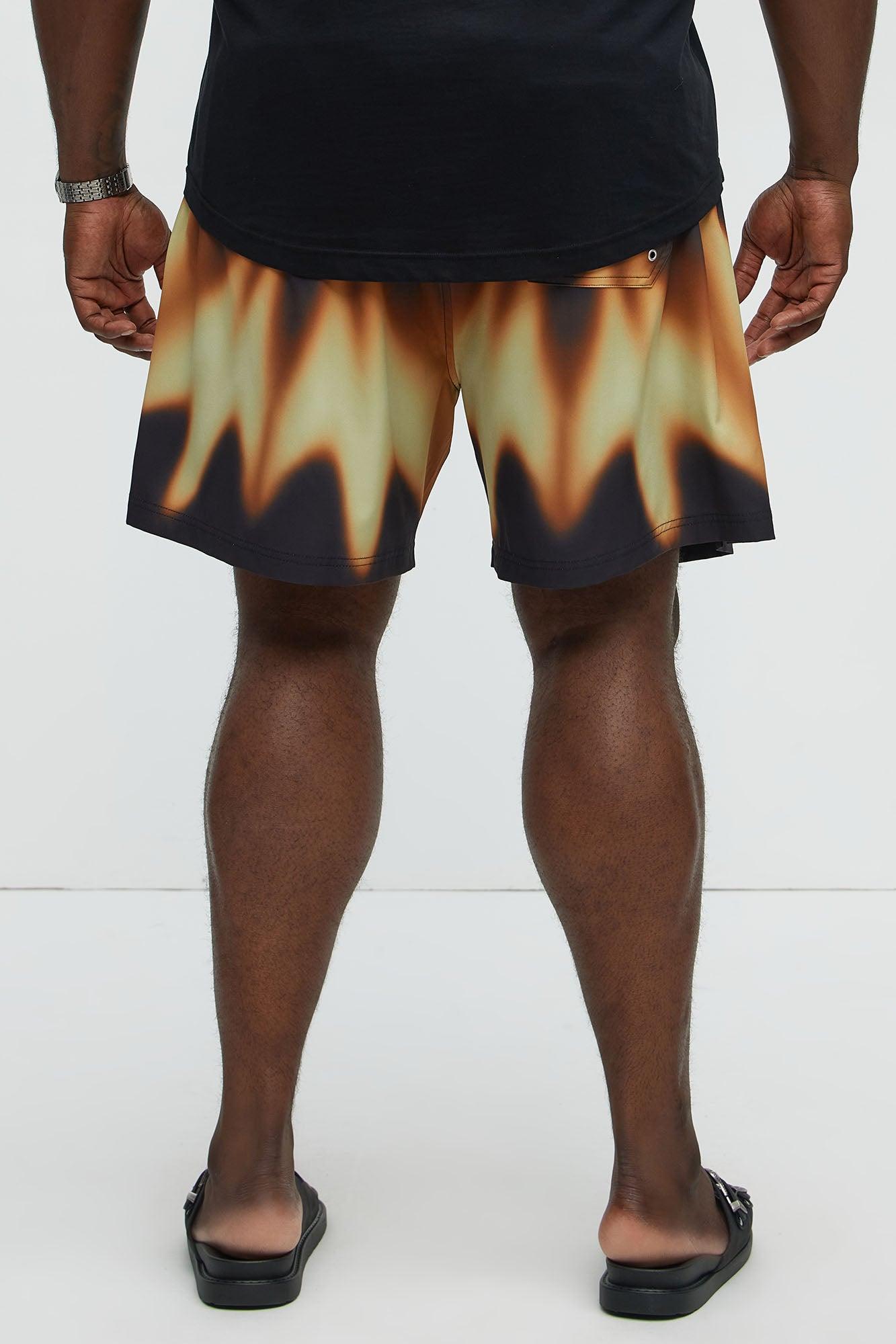 Echo Wave Swim Classic Trunk - Brown/combo Male Product Image