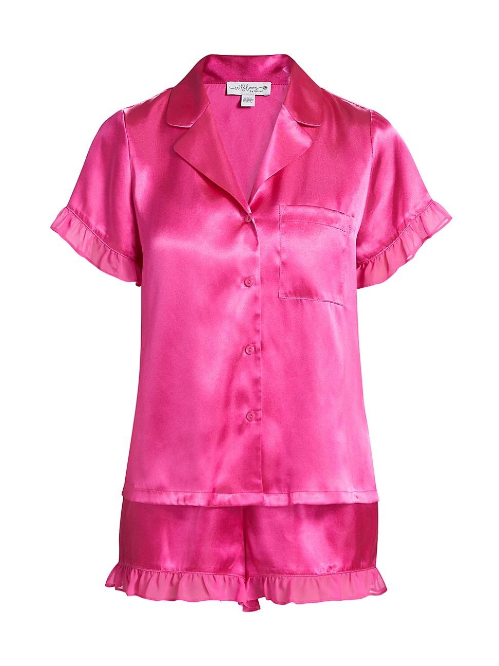 In Bloom by Jonquil Alice Satin Shortie Pajama Set Product Image