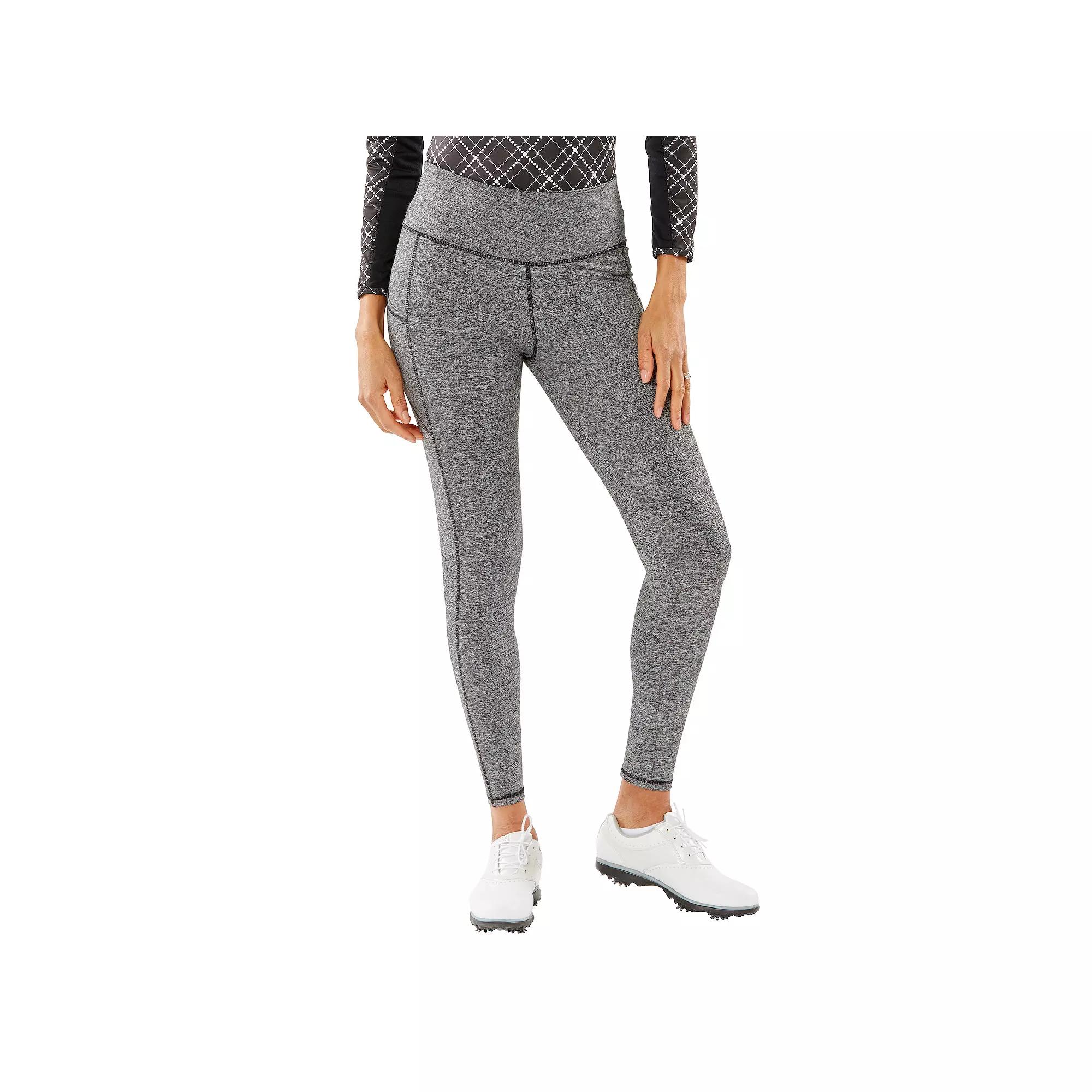 Women's Nancy Lopez Golf Power Leggings, Size: Large, Black Grey Product Image