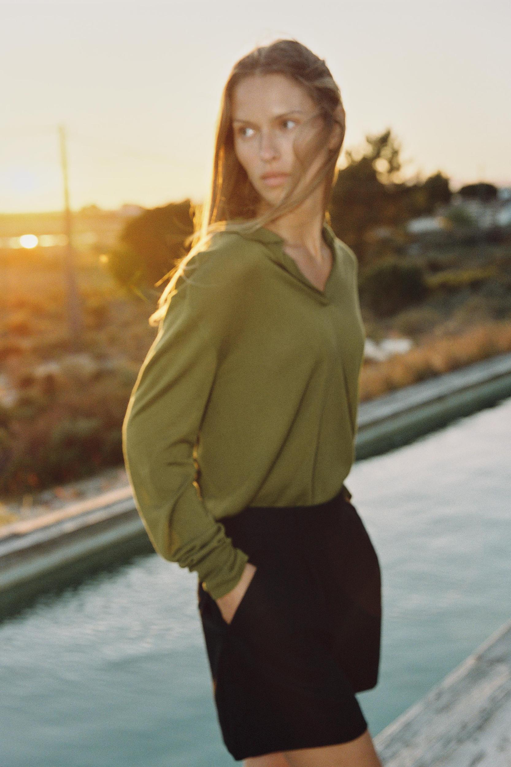 PLAIN KNIT JERSEY POLO SHIRT Product Image