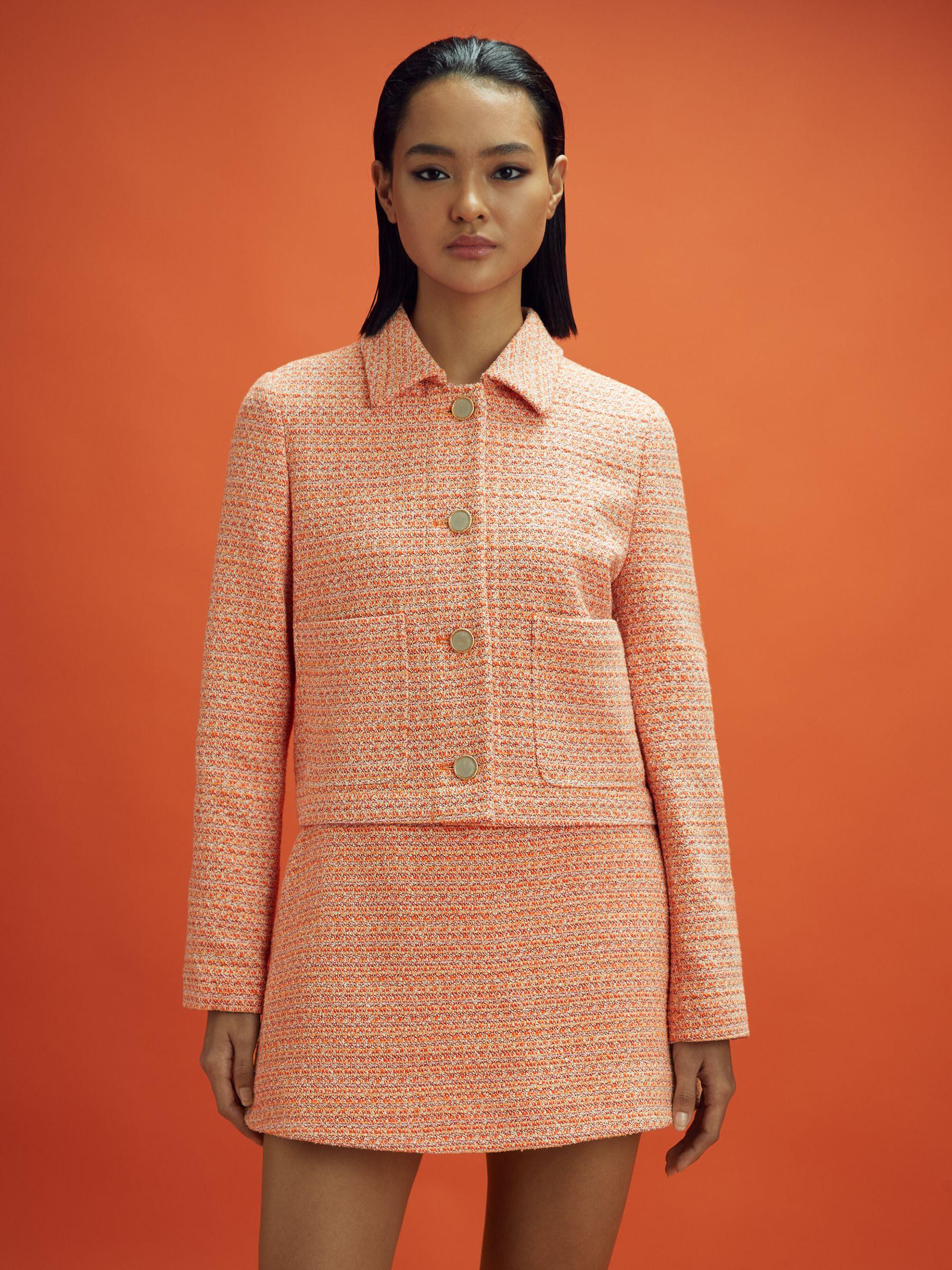 McLaren F1 Boucle Cropped Jacket in Papaya Product Image