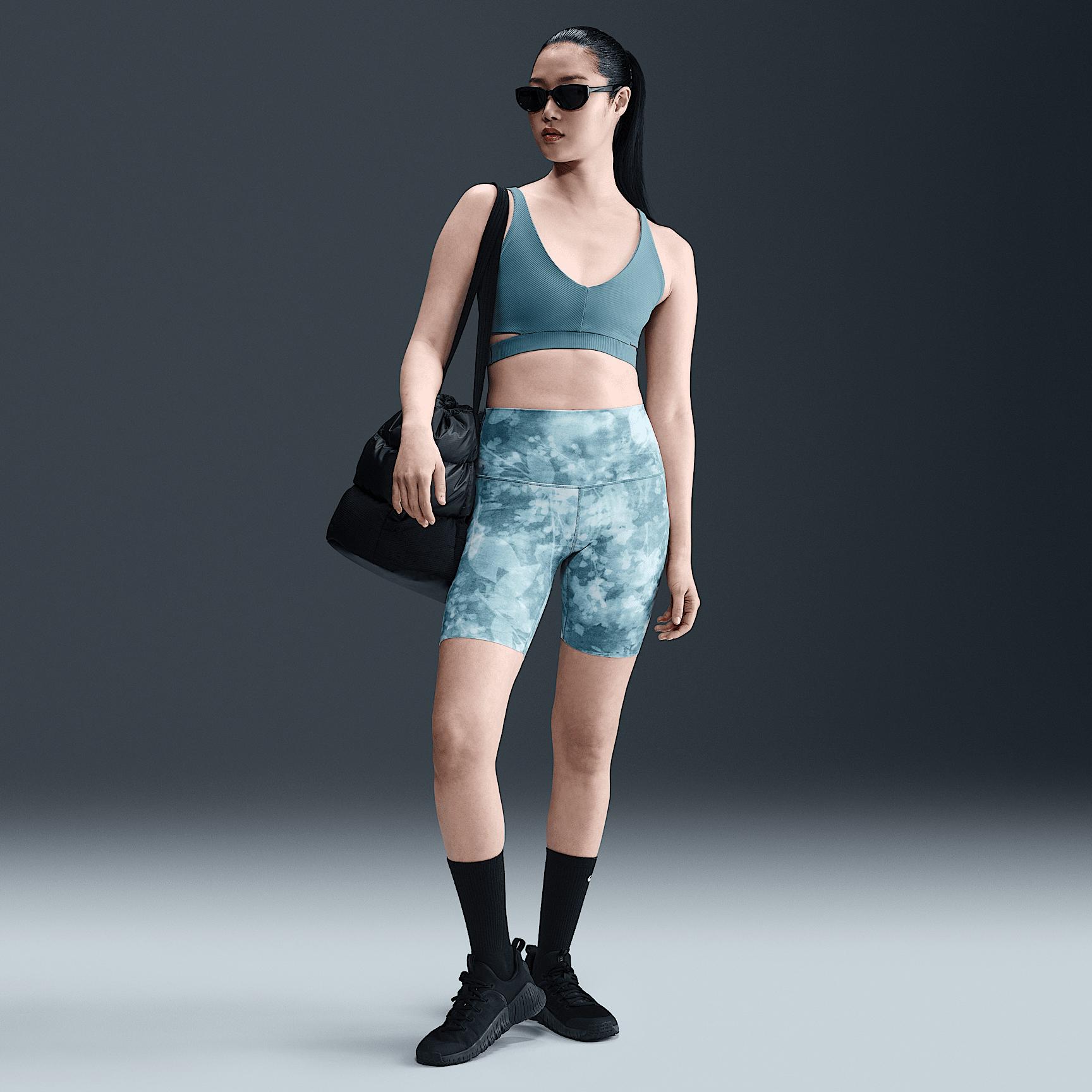 Nike Womens Zenvy Rib Light-Support Padded Sports Bra | HF5378-006 Product Image