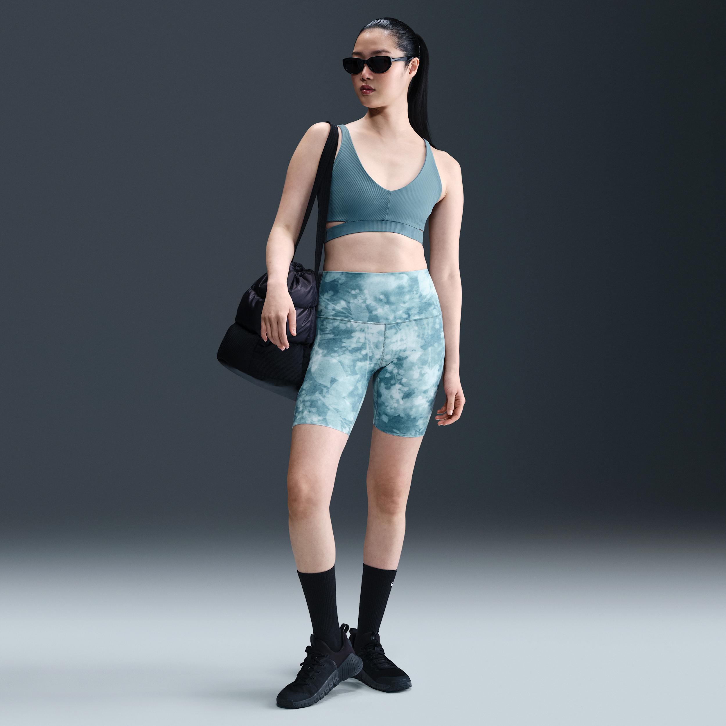 Nike Womens Zenvy Rib Light-Support Padded Sports Bra | HF5378-006 Product Image