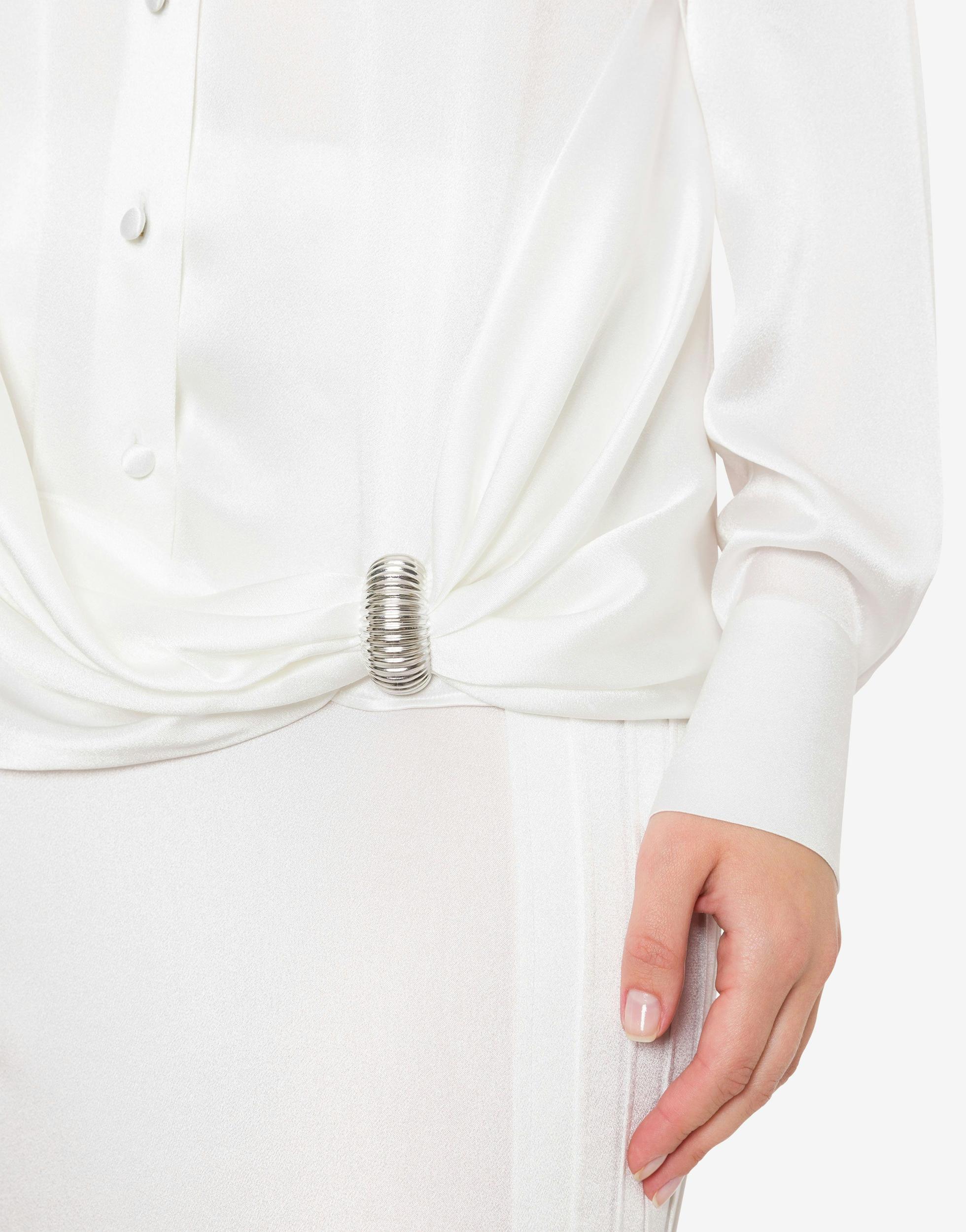 Satin shirt with jewel Product Image