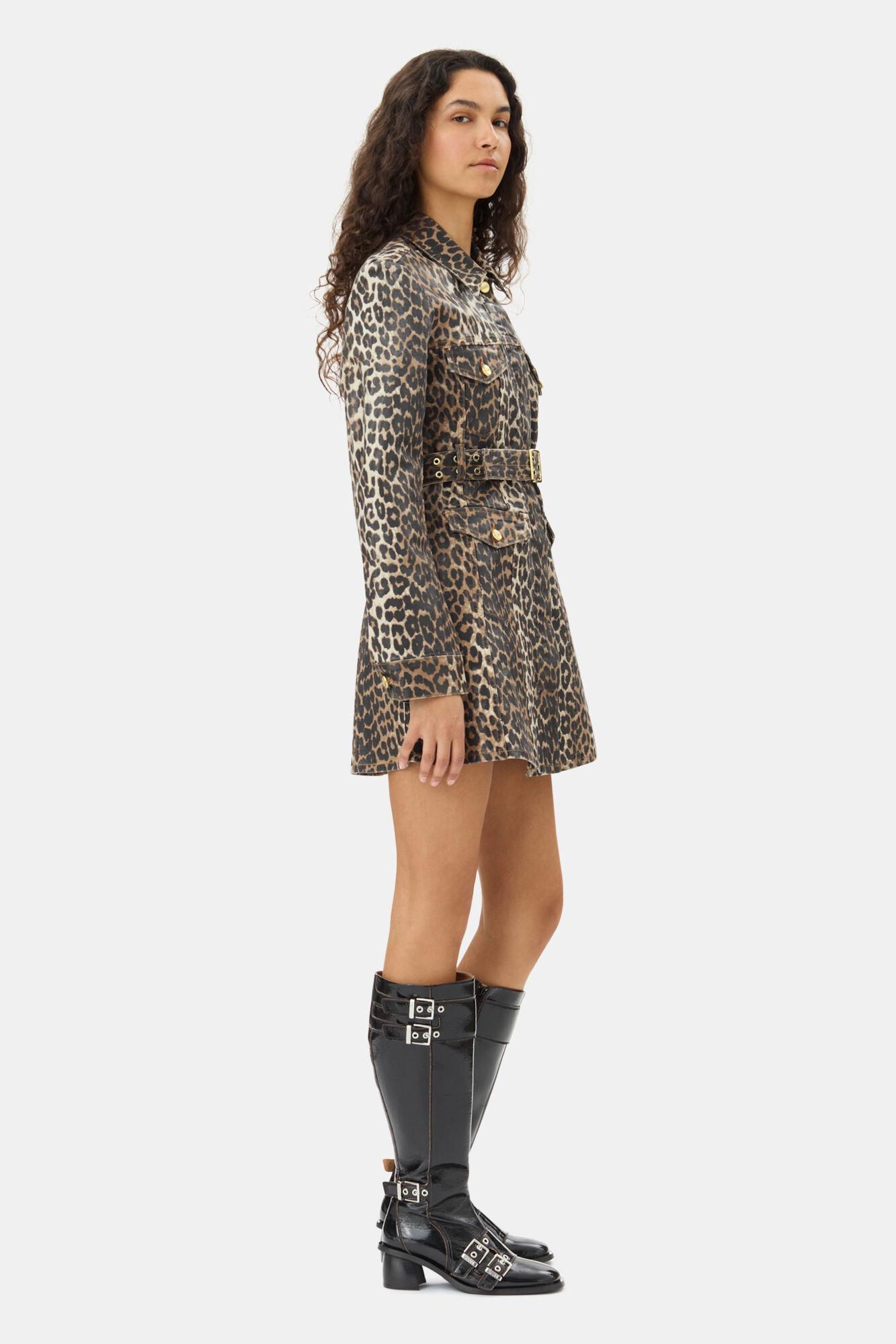 Leopard Foil Mini Dress Product Image