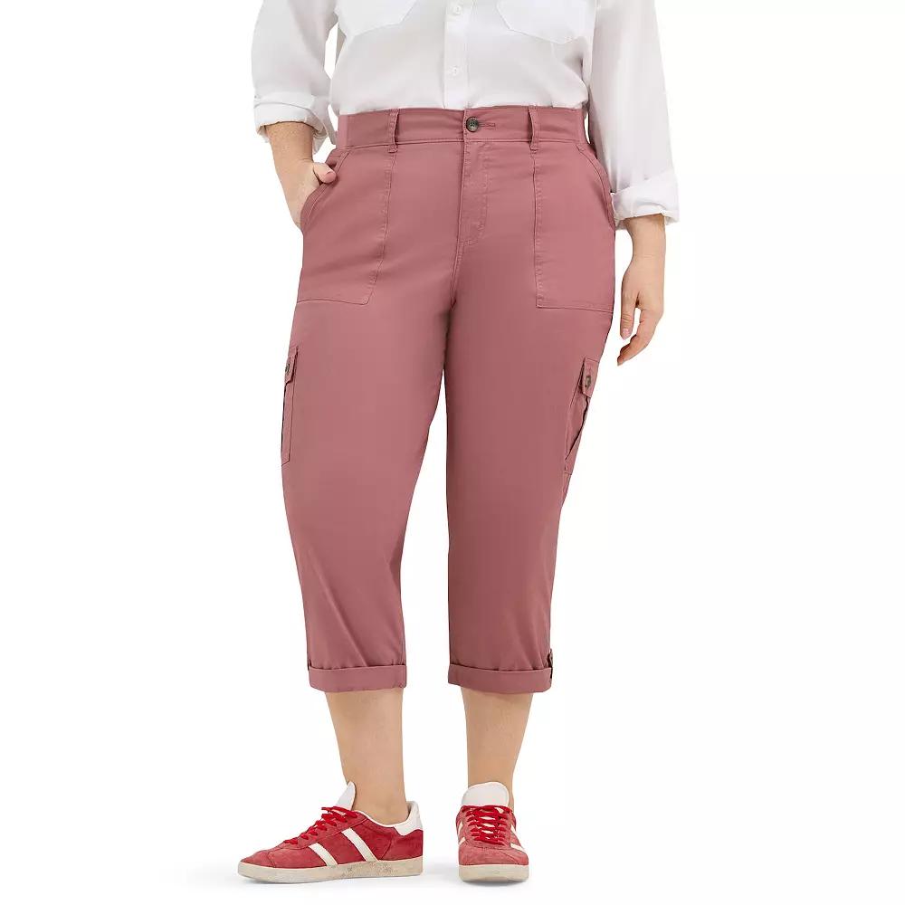 Plus Size Lee® Flex-To-Go Cargo Capri Pants, Women's, Size: 16 - Regular, Henna Product Image