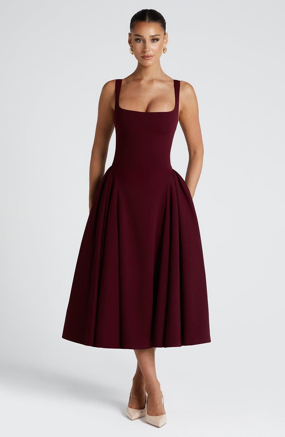 Betty Midi Dress - Cherry Lacquer Product Image