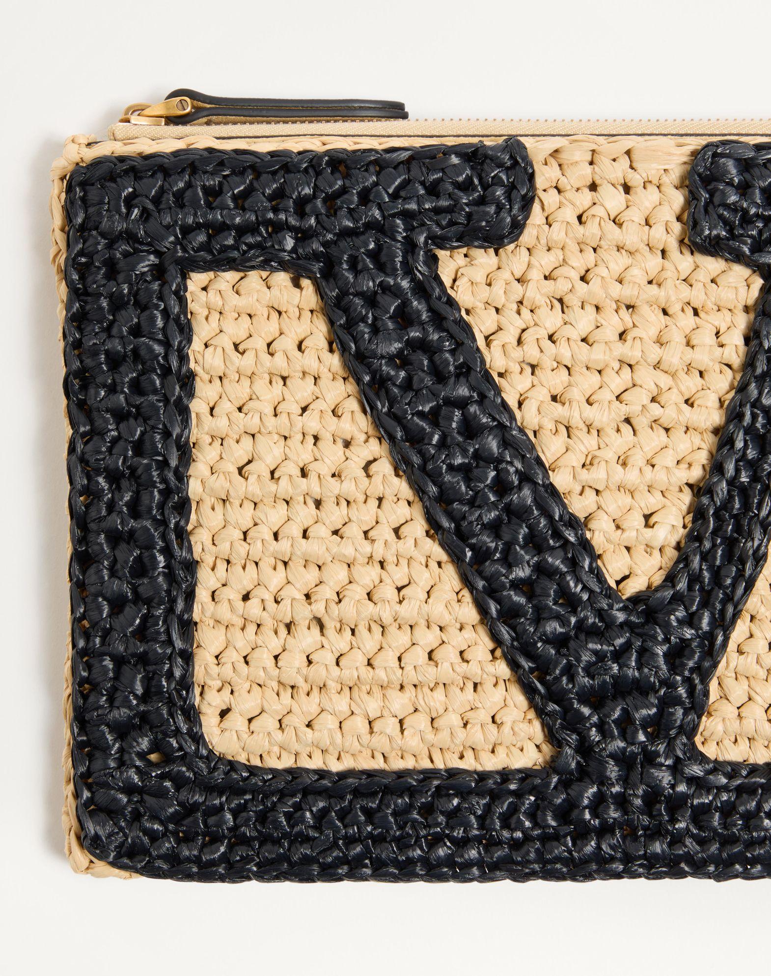 Valentino Garavani Viva Superstar Synthetic Raffia Pouch Product Image