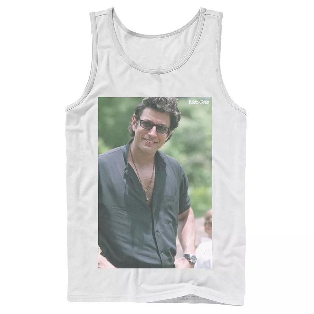 Men's Jurassic Park Jeff Goldblum Smile Poster Style Tank Top,  Product Image