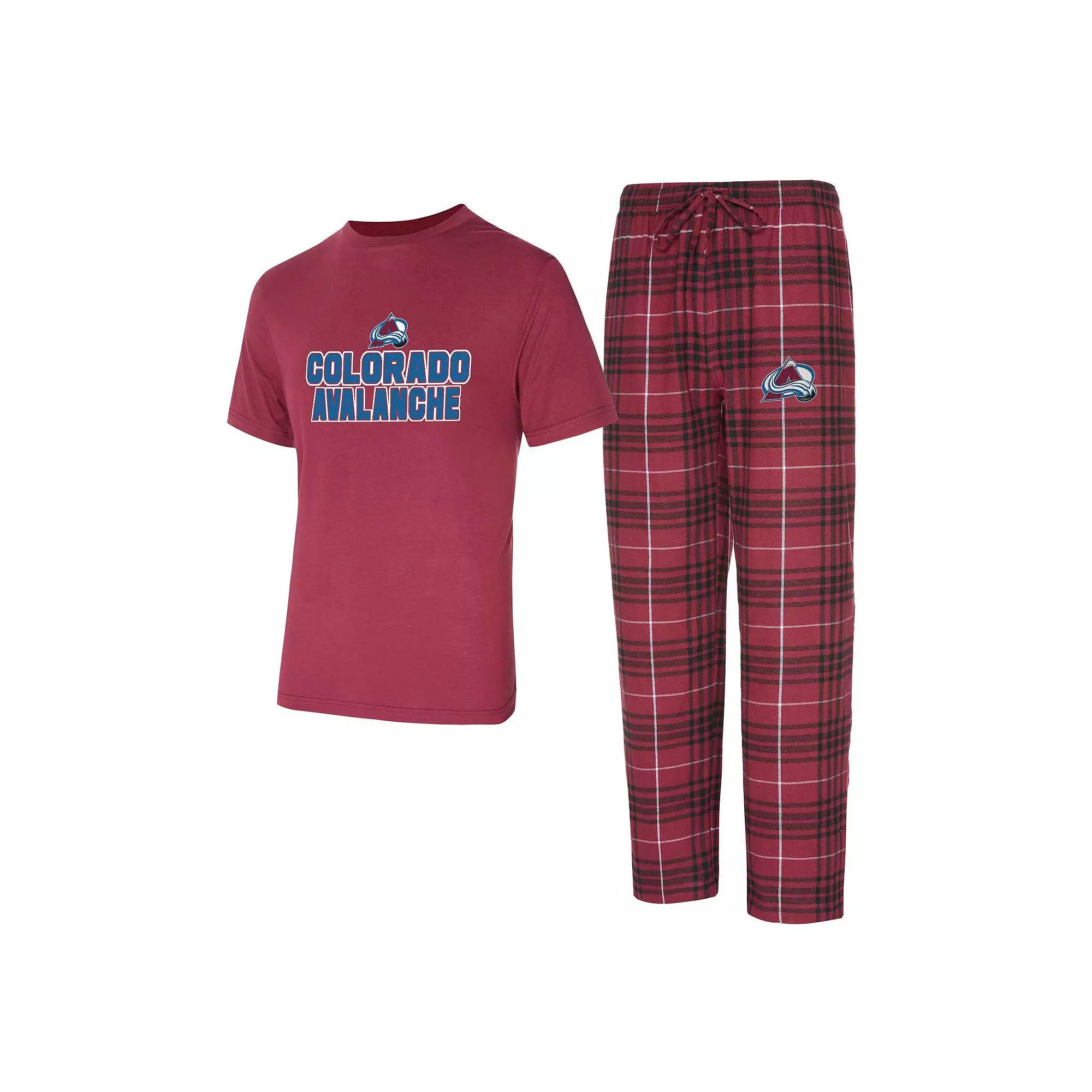 Men's Concepts Sport Colorado Avalanche Vector T-Shirt & Pants Sleep Set, Size: Medium, Med Re Product Image