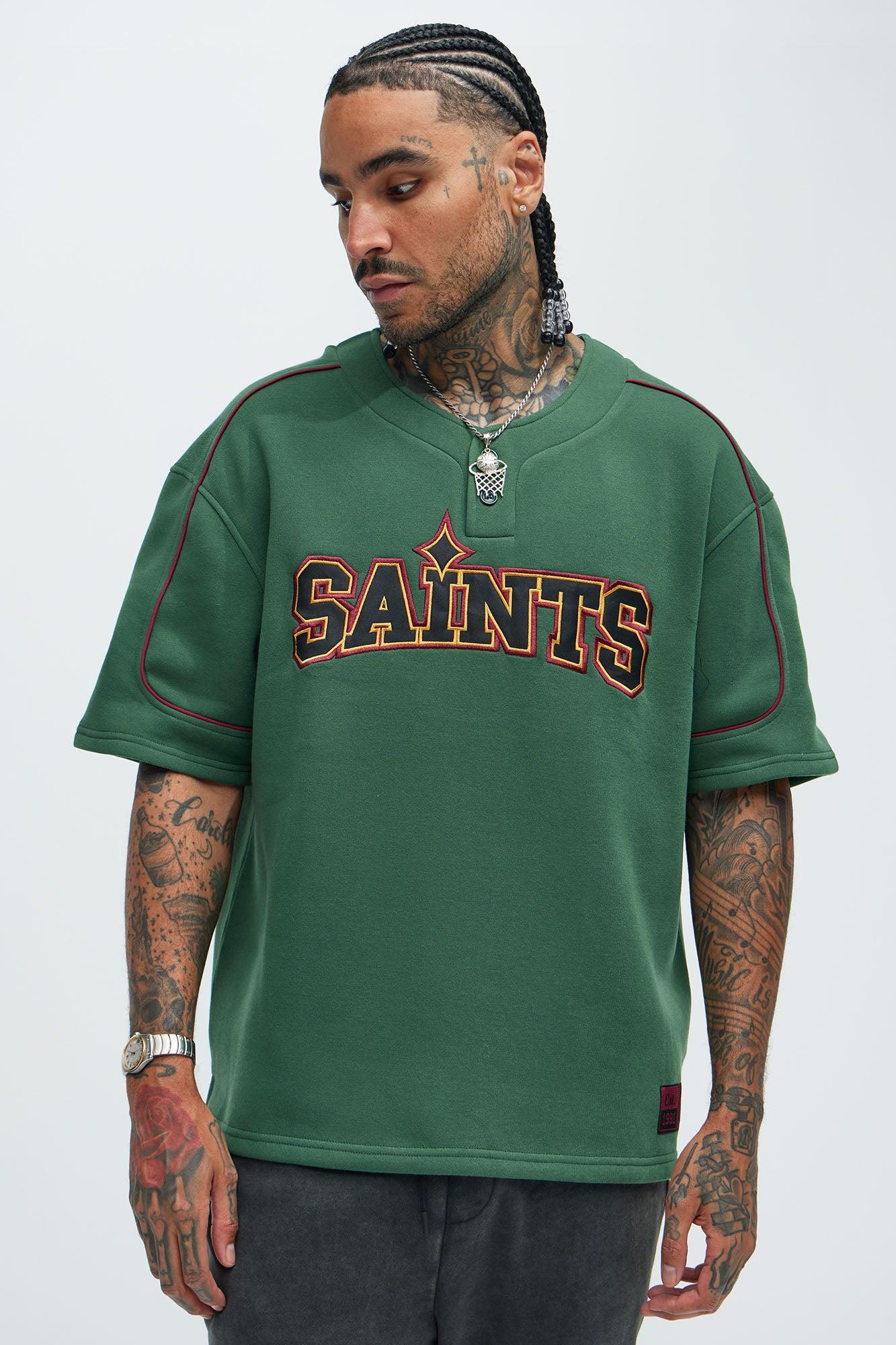 Saint Worldwide Short Sleeve Henley - Green Product Image