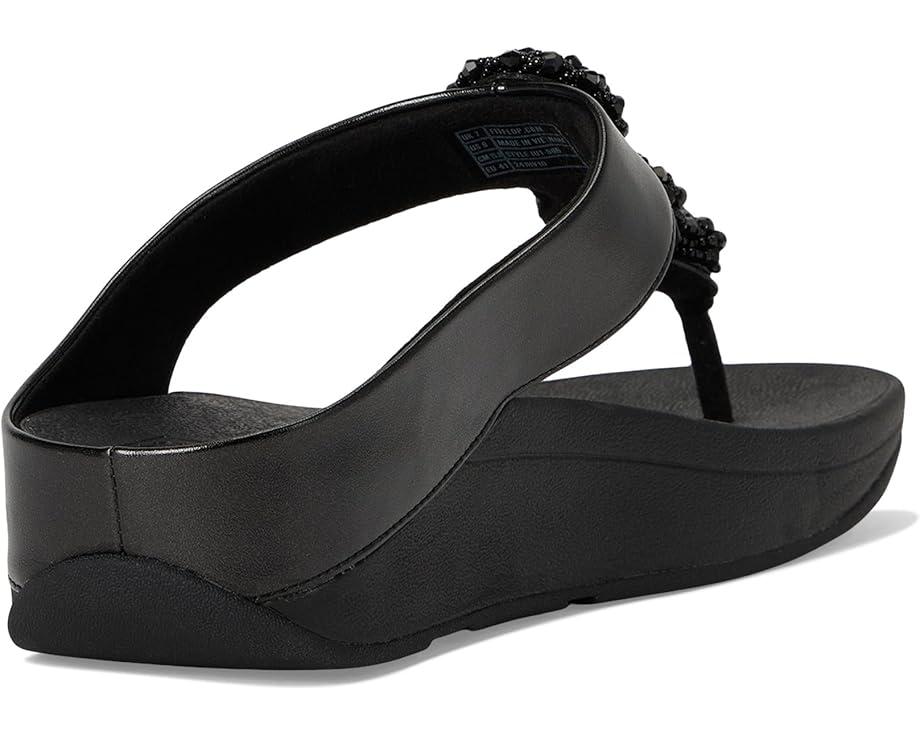 Lulu Beaded-chain Leather Toe-post Sandals Product Image