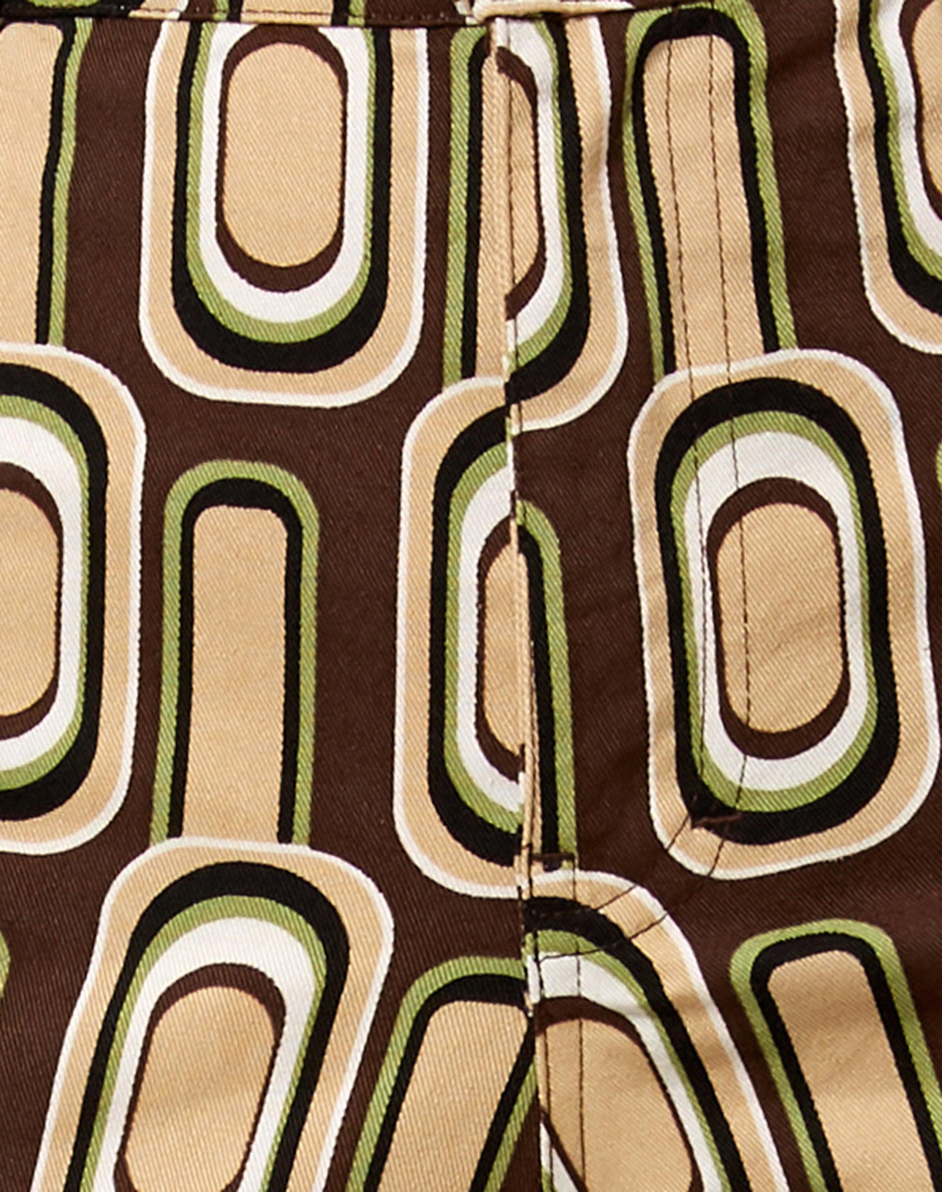 Zoven Flare Trouser in Retro Spot Brown Product Image