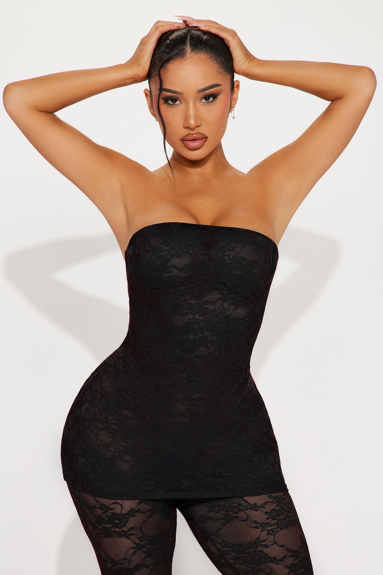 Look Out For Me Lace Jumpsuit - Black Product Image