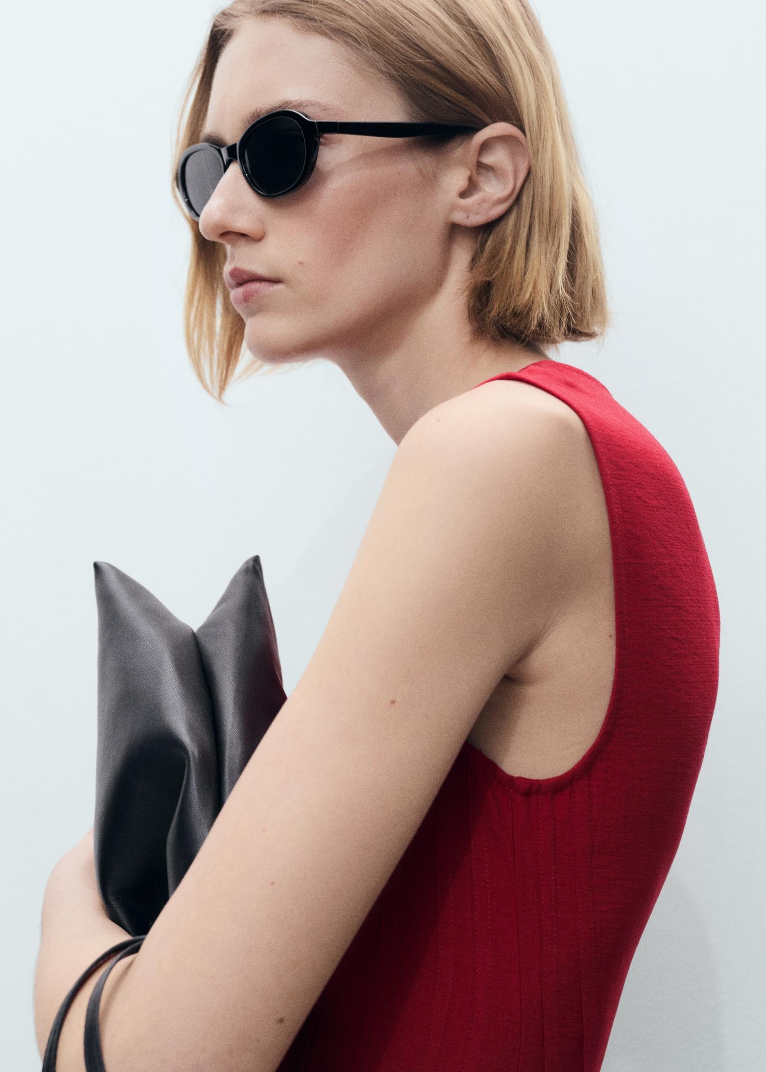 A-line dress with pleats - Women | MANGO USA Product Image