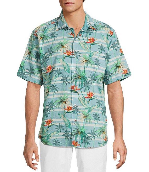 Tommy Bahama Nova Wave Palmero Stripe Short Sleeve Woven Shirt Product Image