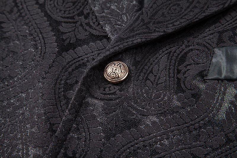 Notch Lapel Jacquard Button Vest Product Image