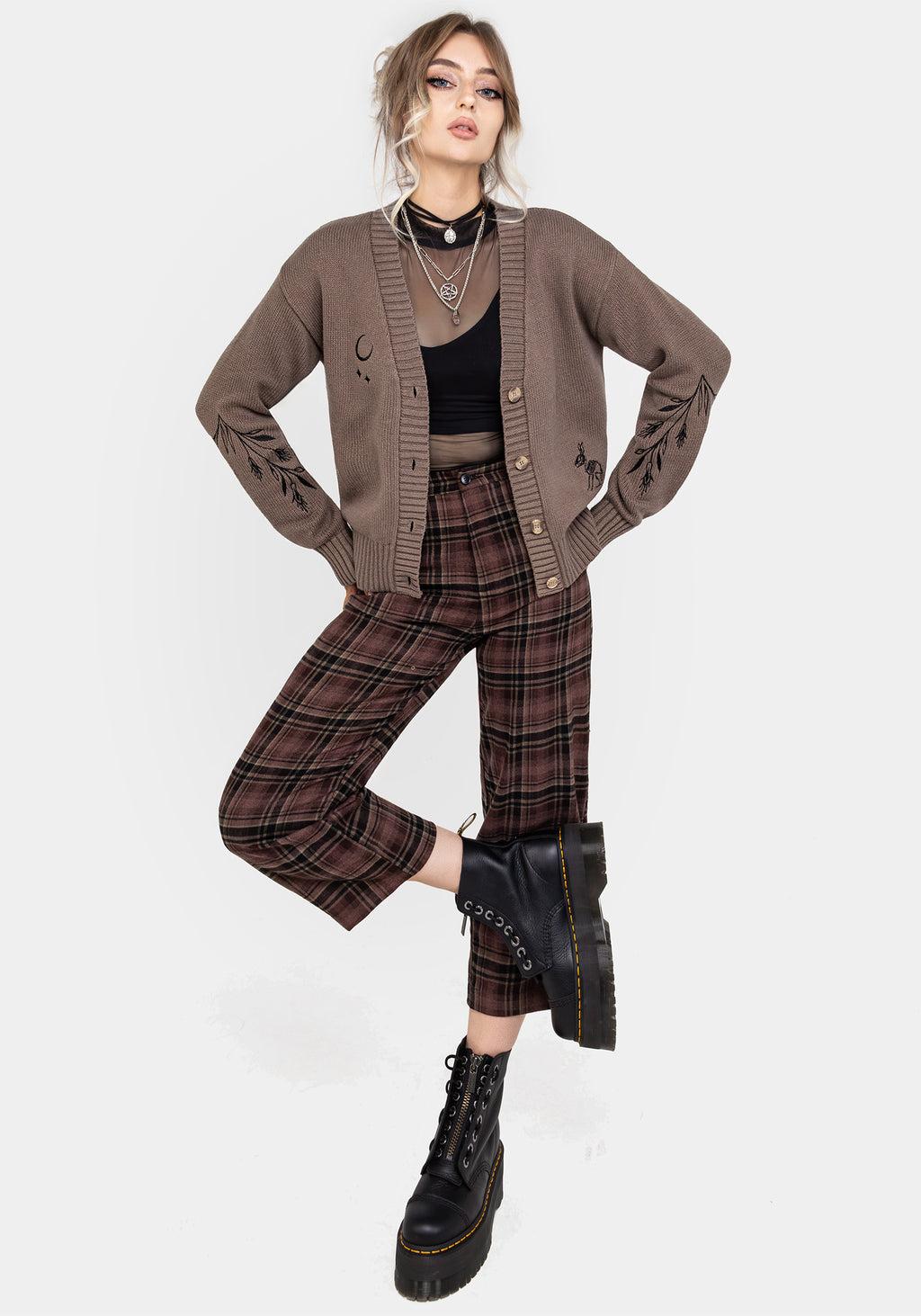 Hickory Check Straight Leg Trousers Product Image