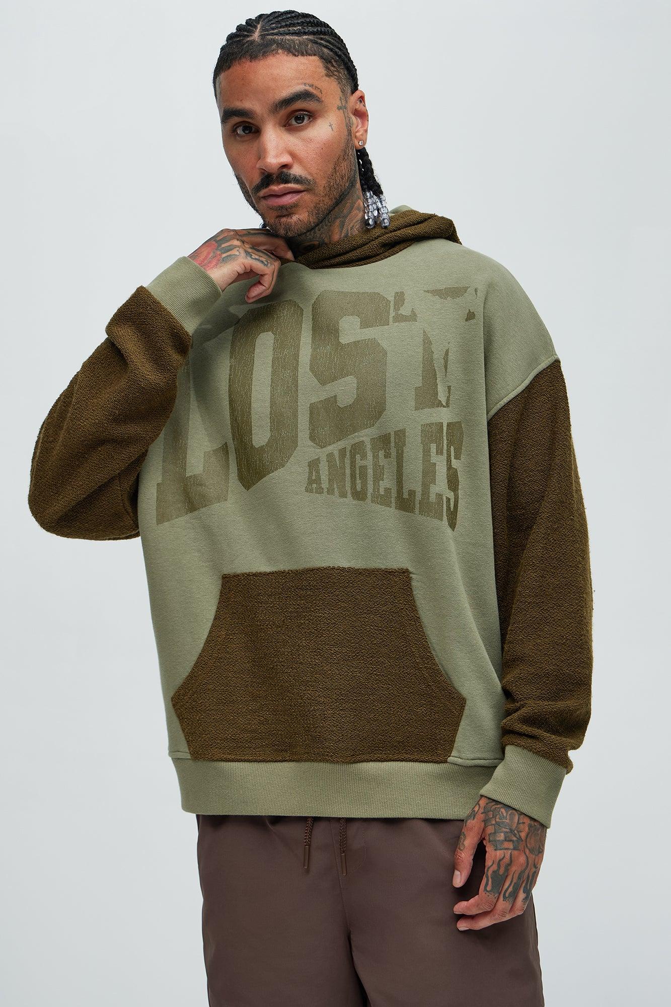 Lost Angeles Oversized Hoodie - Green/combo Product Image