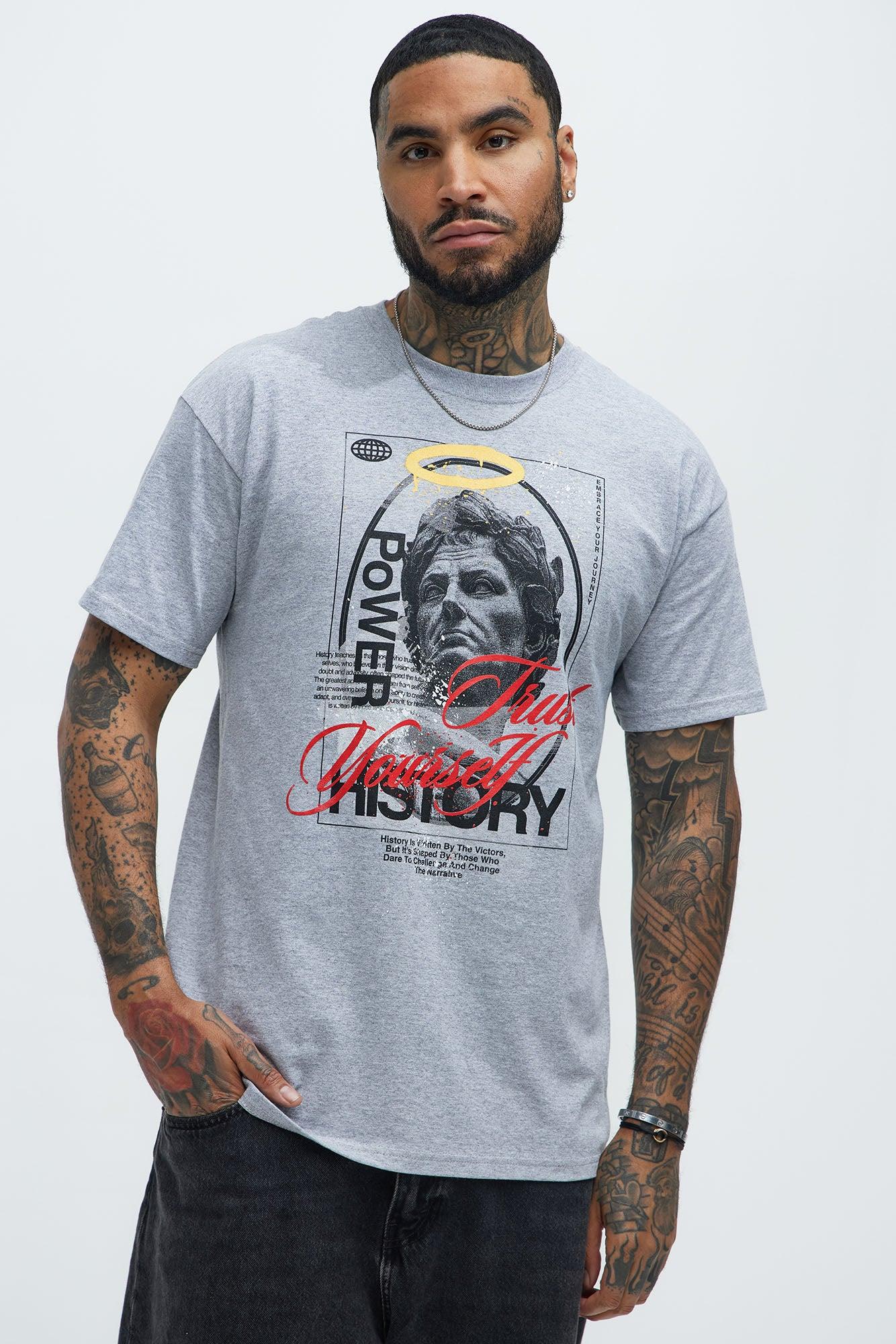 Power Of History Short Sleeve Tee - Grey Product Image