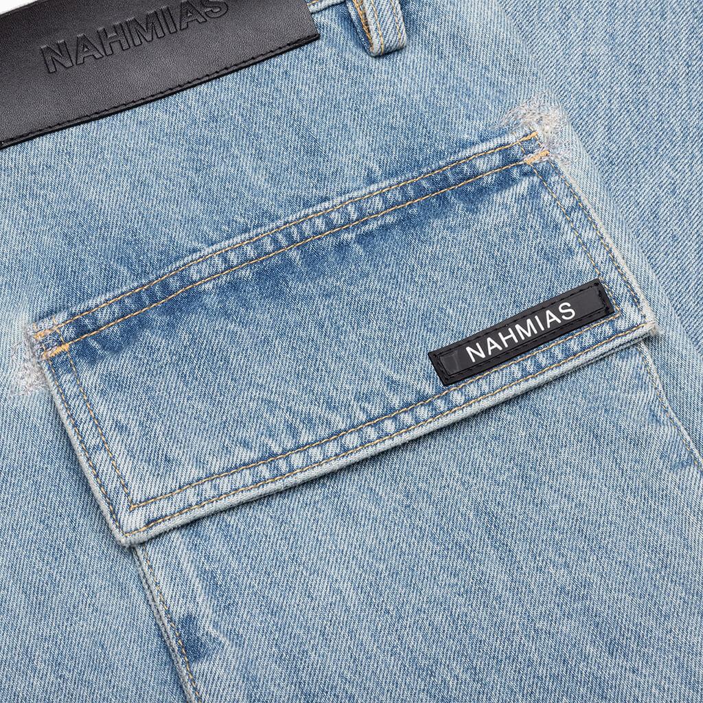 Denim Logo Cargo Pants - Light Wash Male Product Image