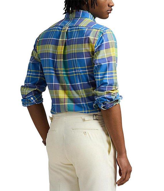 Polo Ralph Lauren Classic Fit Plaid Oxford Long Sleeve Woven Shirt Product Image