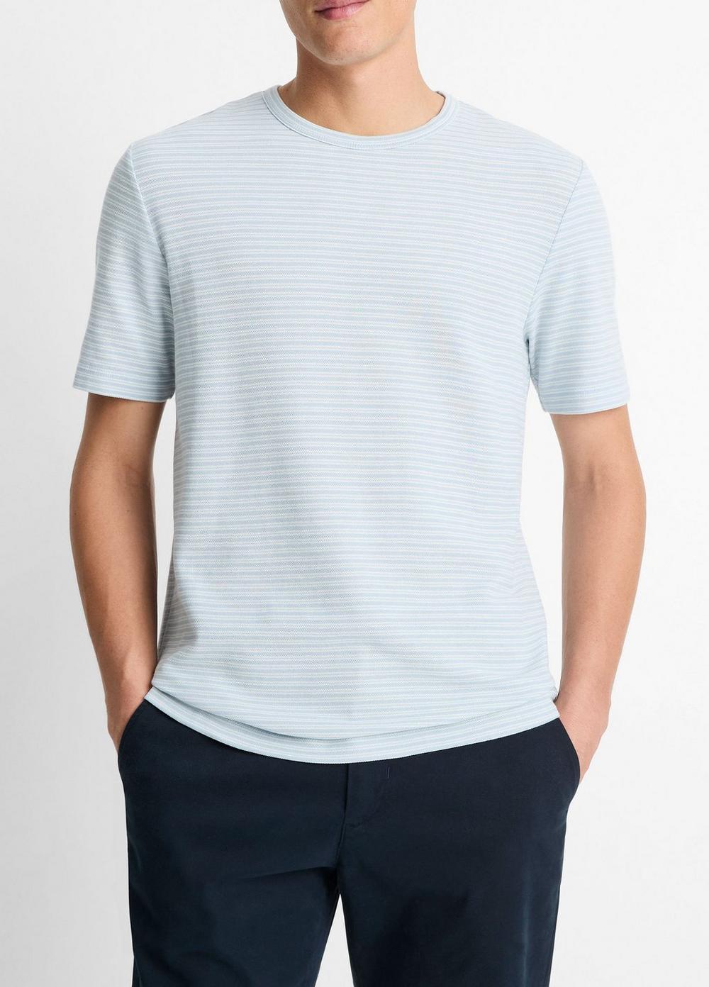 Striped Pima Cotton Piqué T-Shirt Product Image