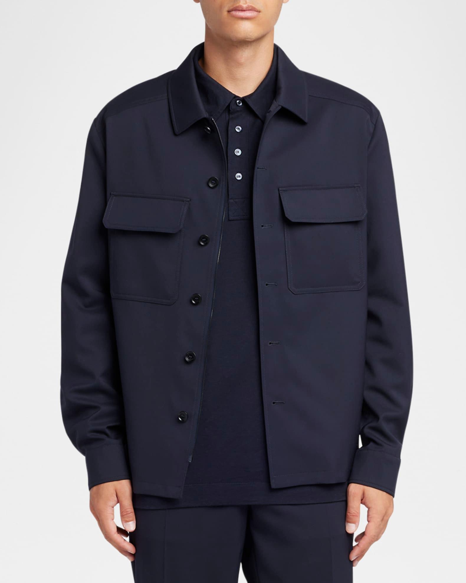 Men's Two-Pocket Casual Button-Down Shirt Product Image