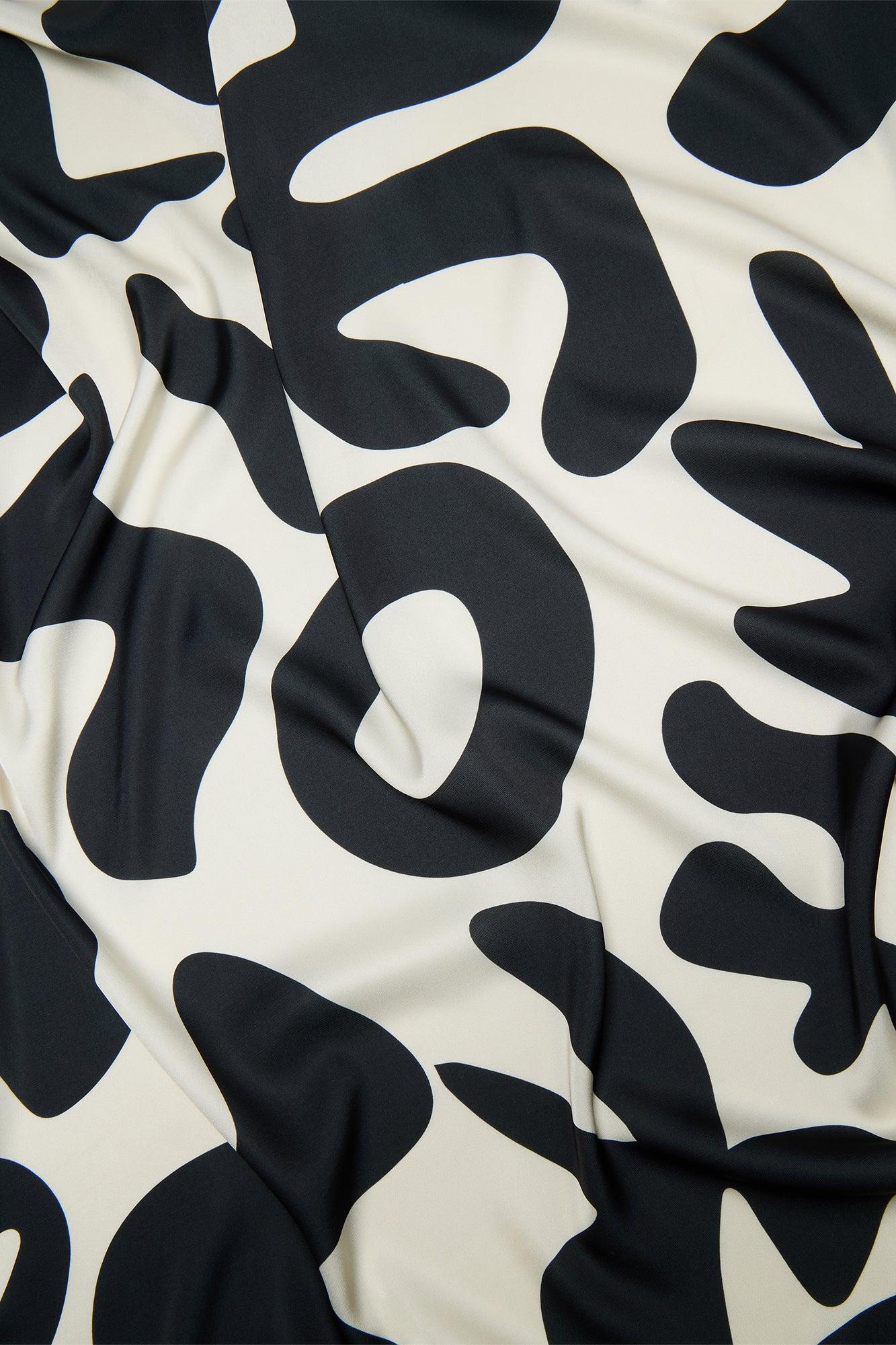 Oversized Abstract Art Bandana - Black/combo Male Product Image