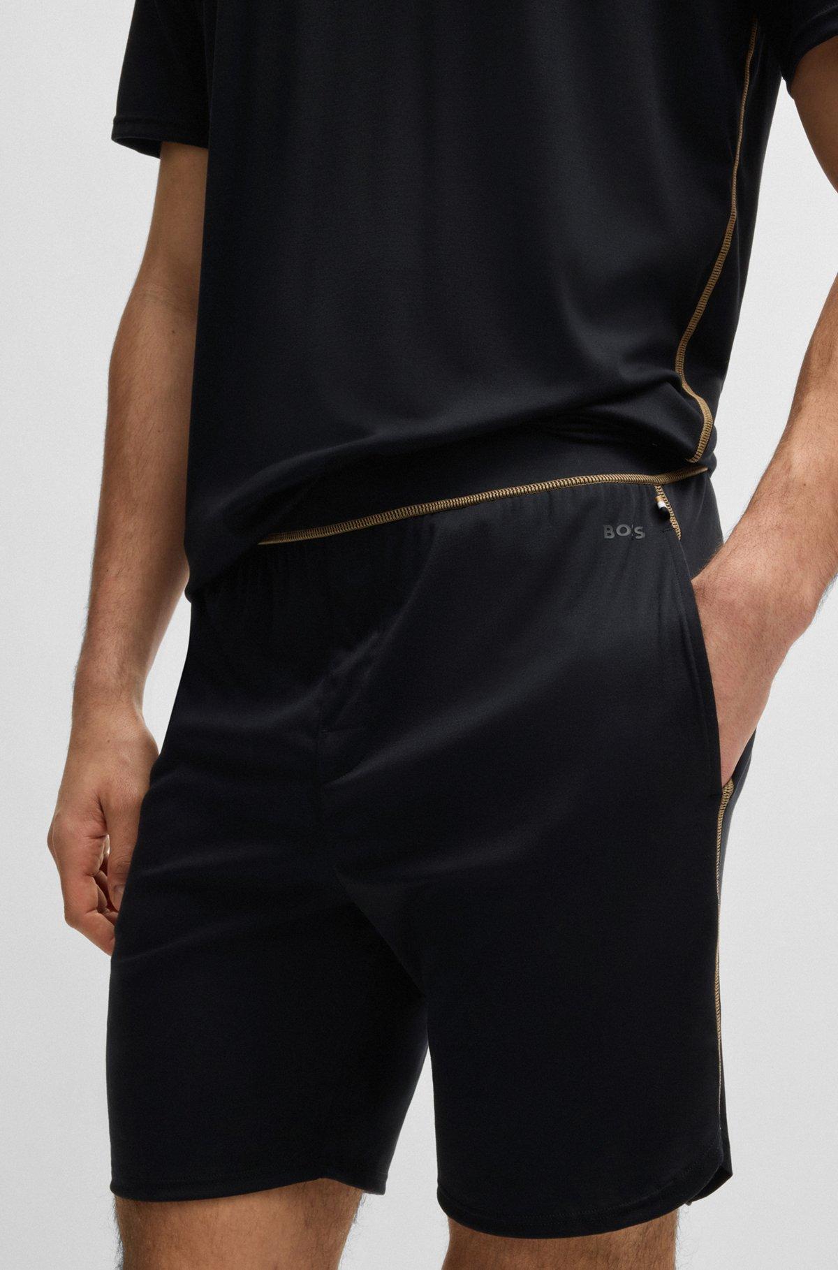 Stretch-jersey pajamas with overlock stitching Product Image